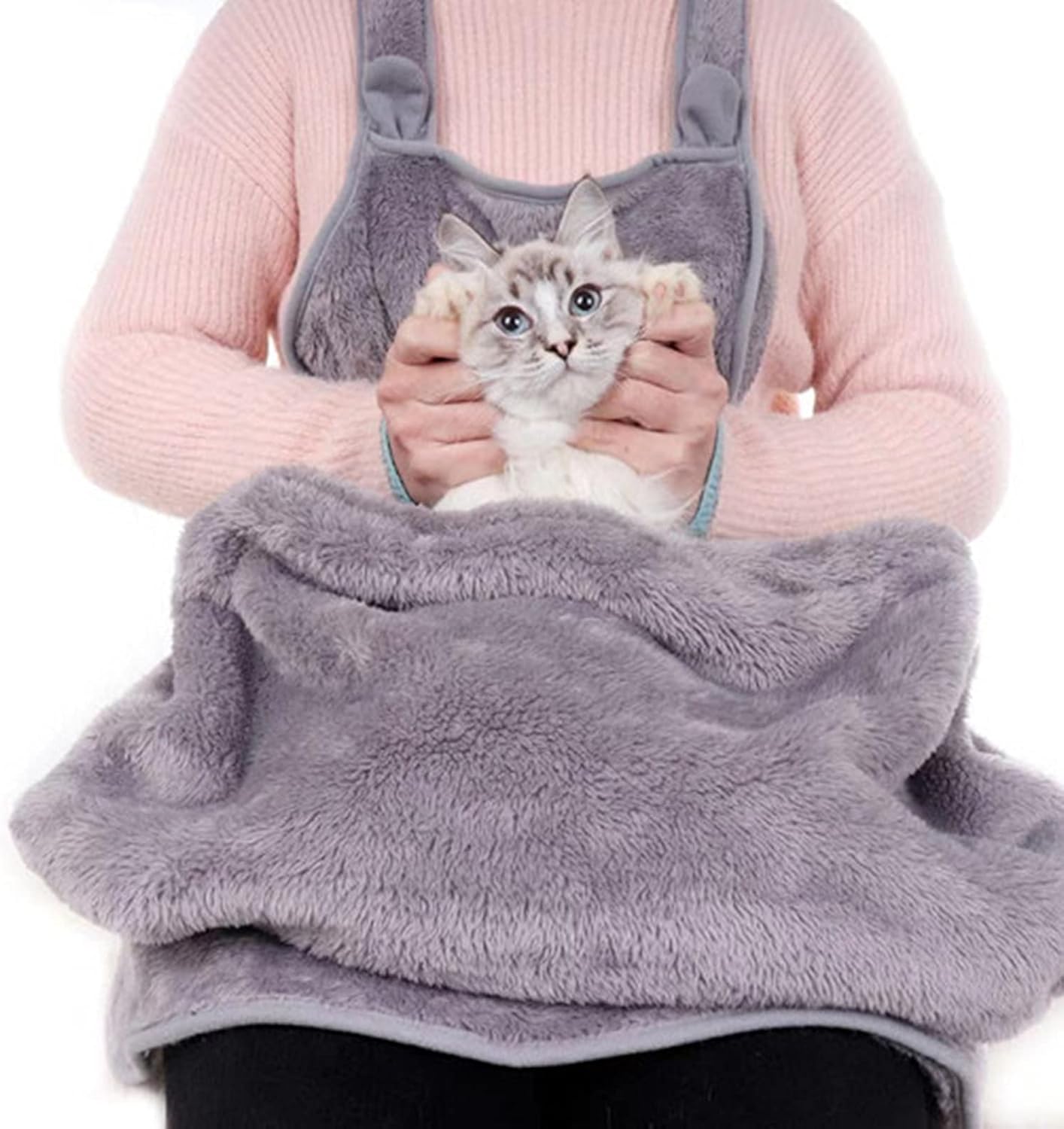 Portador para gatos y mascotas, delantal, chaleco suave, bolsa de transporte para mascotas en el hombro para mascotas, para mascotas, bolsa frontal
