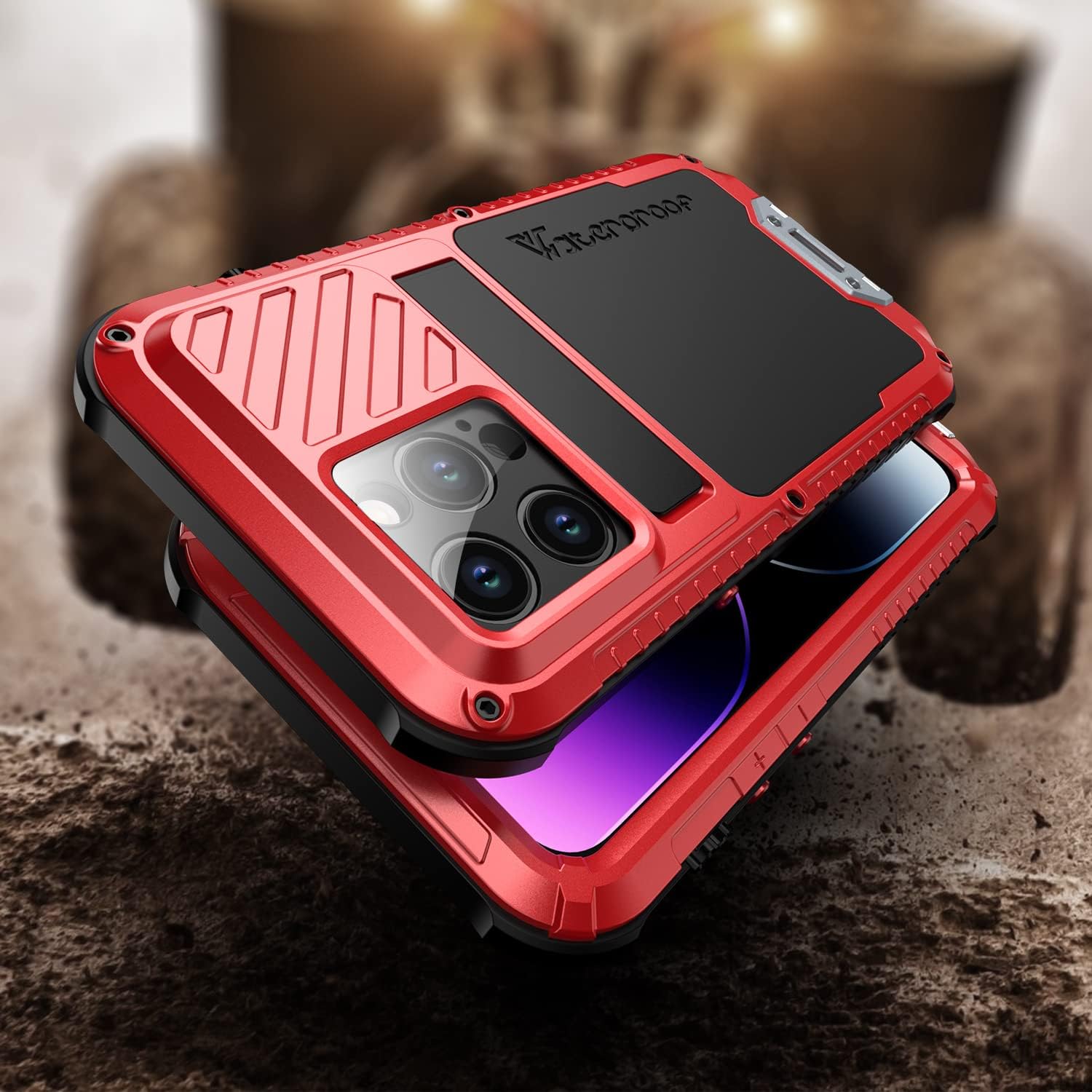 Funda impermeable para iPhone 14 Pro Max, cubierta protectora de cuerpo completo grado militar, a prueba de golpes, a prueba de polvo, bajo el agua,