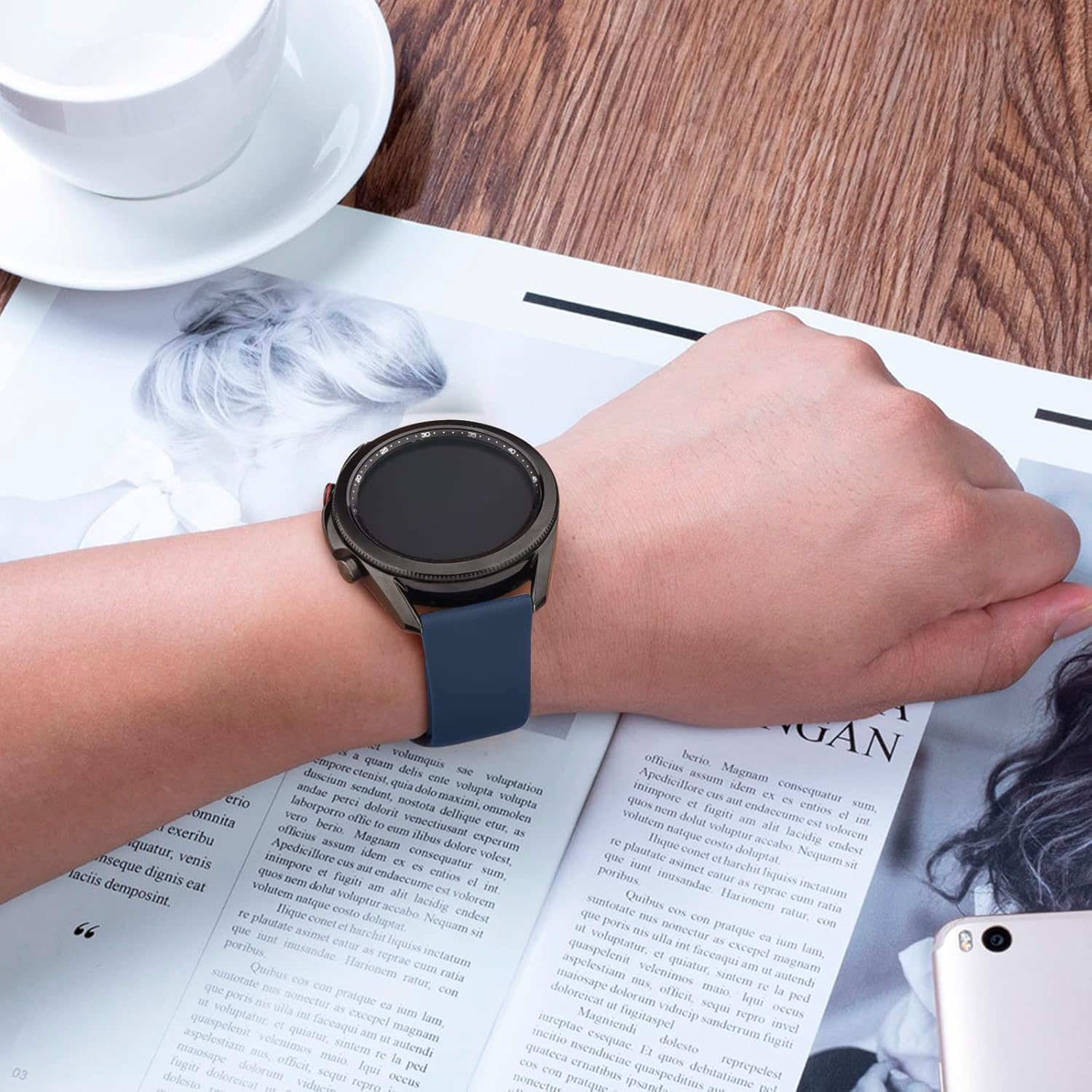 Wanme Compatible con Garmin Vivoactive 4 Bands, Garmin Venu 2 Band para mujeres y hombres, correa de repuesto de silicona suave de 0.866 pulgadas