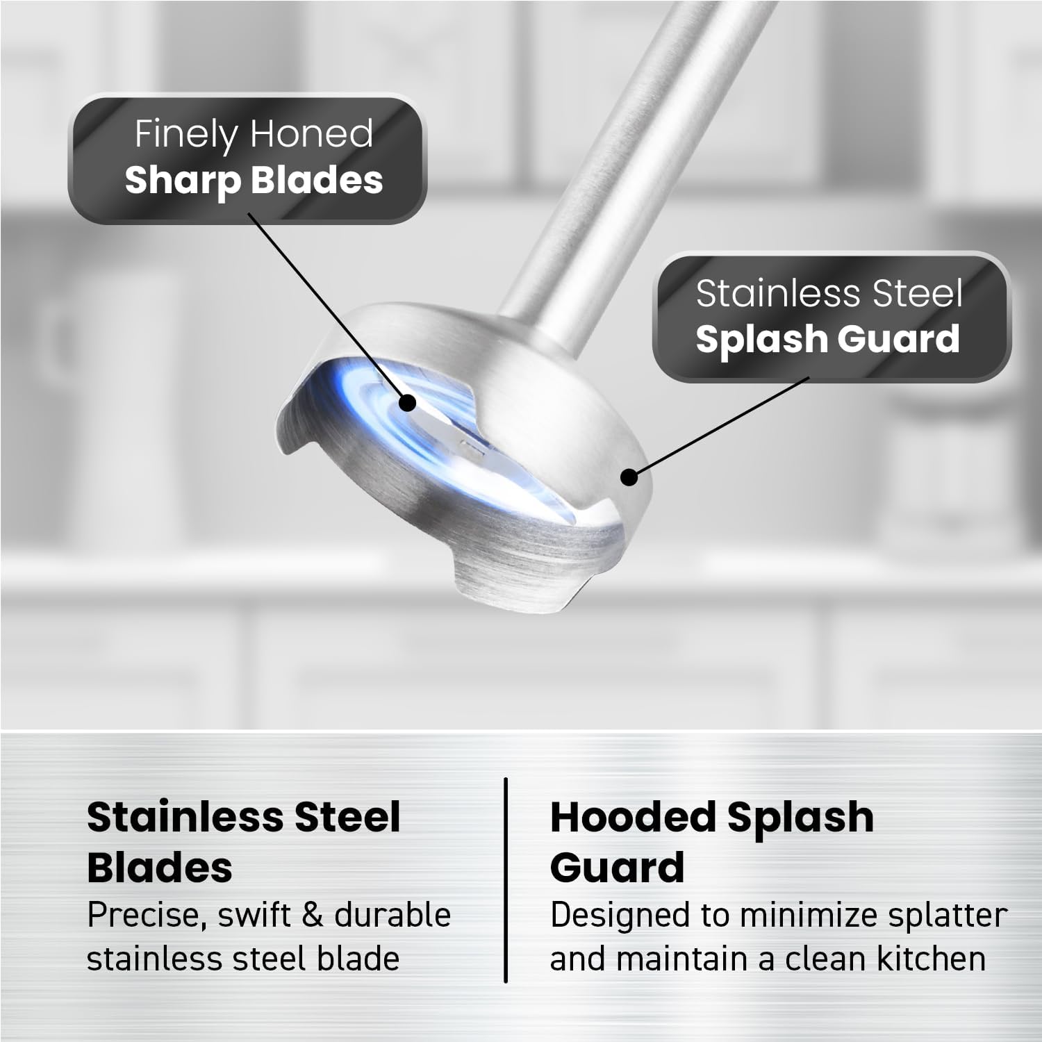 Elite Gourmet EHB1300 Batidora de mano recargable inalámbrica, velocidad variable, acero inoxidable, gris, 16 onzas líquidas