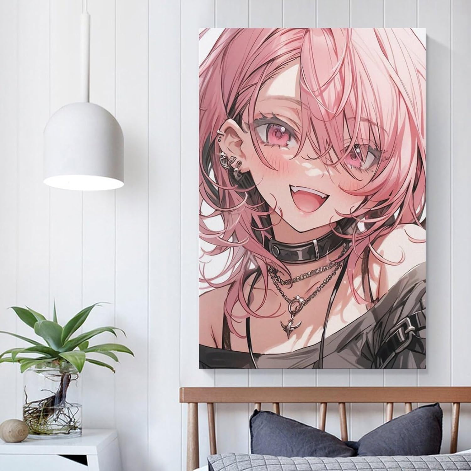 Póster de anime japonés Beauty Girl (1) Pintura sobre lienzo, póster de arte de pared, impresión de desplazamiento, decoración de paredes de sala de