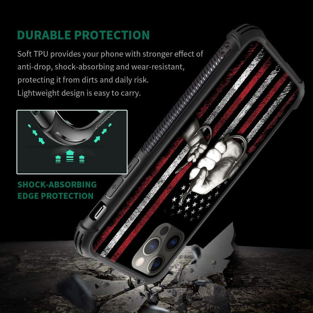 DAIZAG Funda compatible con iPhone 11, funda de la bandera estadounidense de pesca para iPhone 11 para hombre y mujer, protección completa, a prueba
