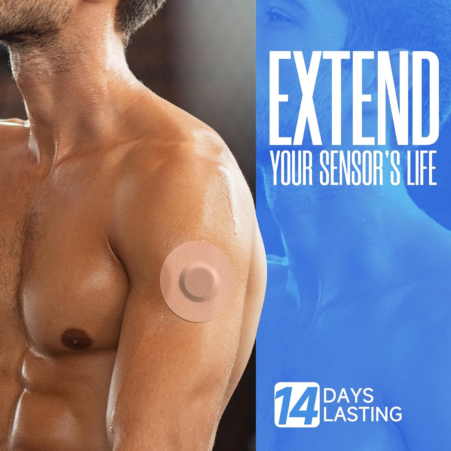 Fundas de sensor Freestyle para Libre 23-30 Pack de fundas de sensor de color bronceado-Parches adhesivos impermeables