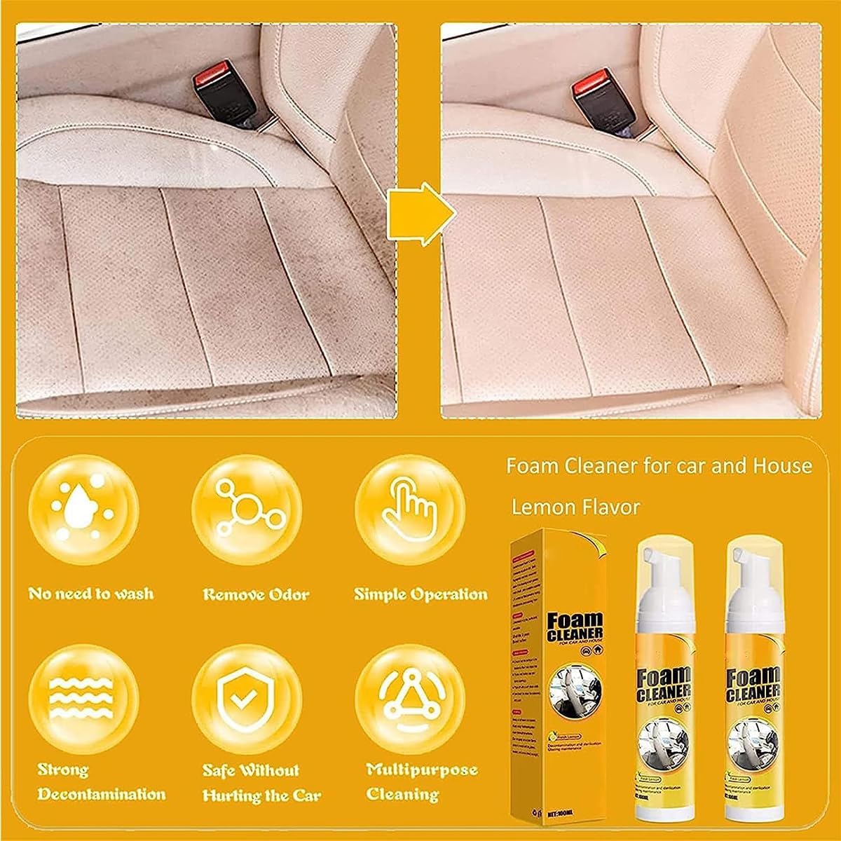 Beast – Limpiador de espuma para automóvil, limpiador de espuma para todo propósito, limpiador de espuma multiusos, limpiador de espuma mágica para