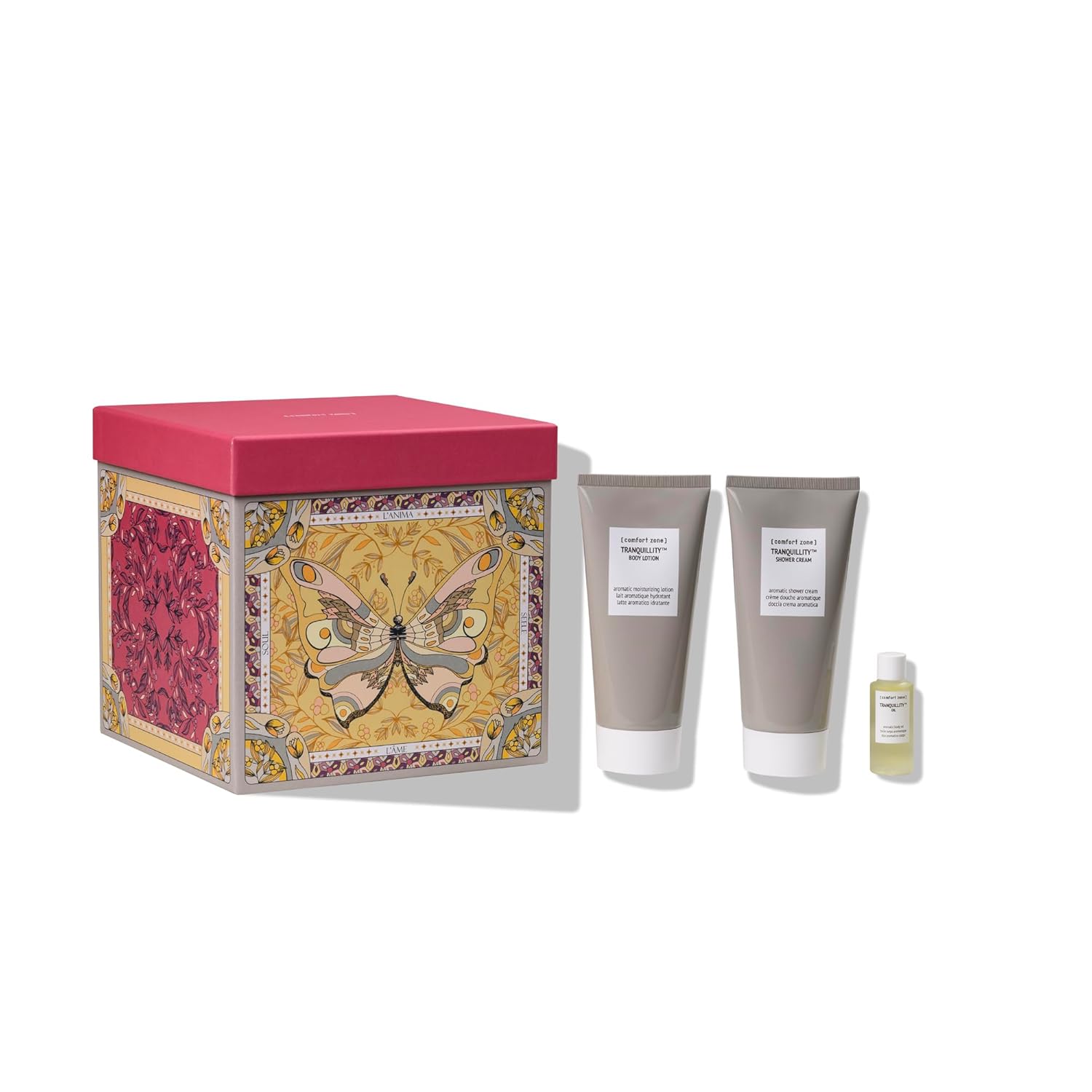 zona de confort Colección de regalo Kit Tranquillity, un conjunto corporal hidratante aromático, incluye loción corporal Tranquillity, crema de