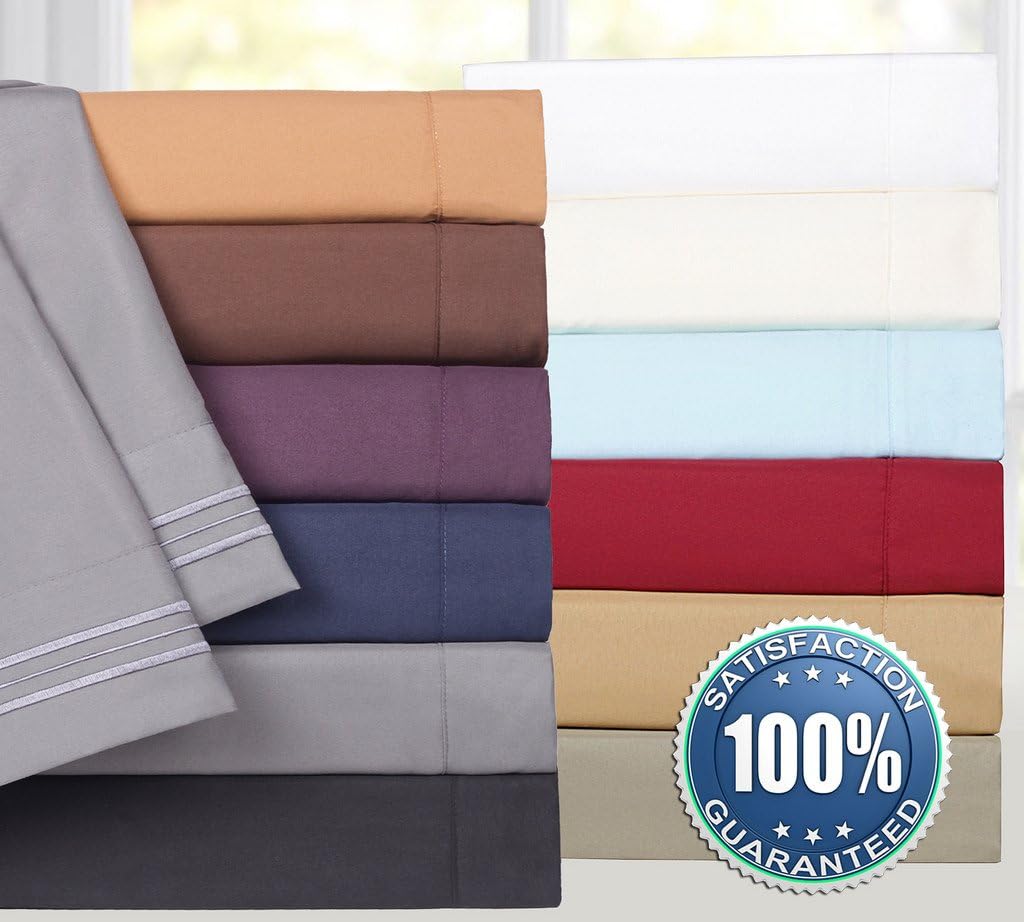 1500 Supreme Collection – Juego de sábanas, juego de sábanas de alta calidad con tela de sensación de durazno, de lujo, desde 2012, ropa de cama