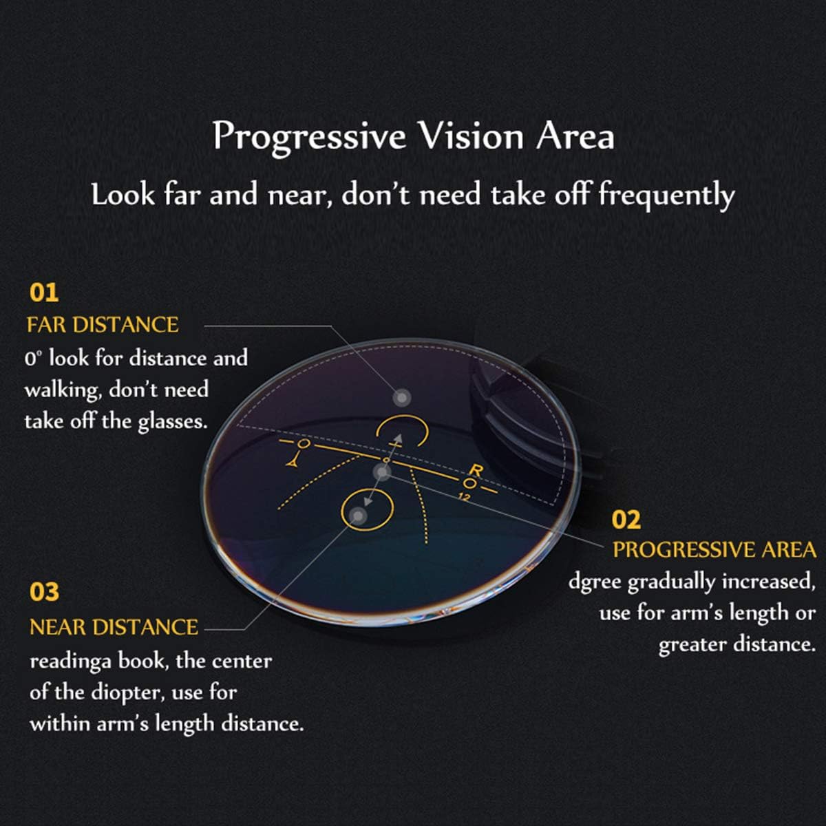 Gafas de lectura progresivas multifoco para computadora con bloqueo de luz azul