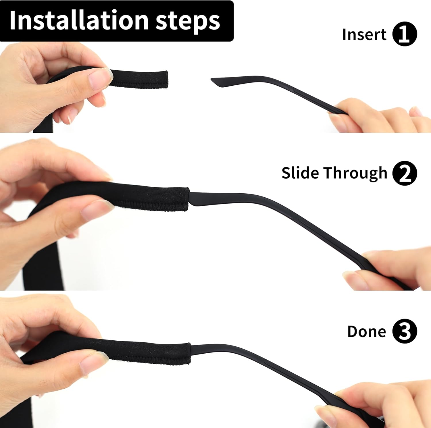 JIM HALO Paquete de 2 correas flotantes para lentes de sol  Retenedor clásico de neopreno deportivo  Asegura tus gafas y gafas