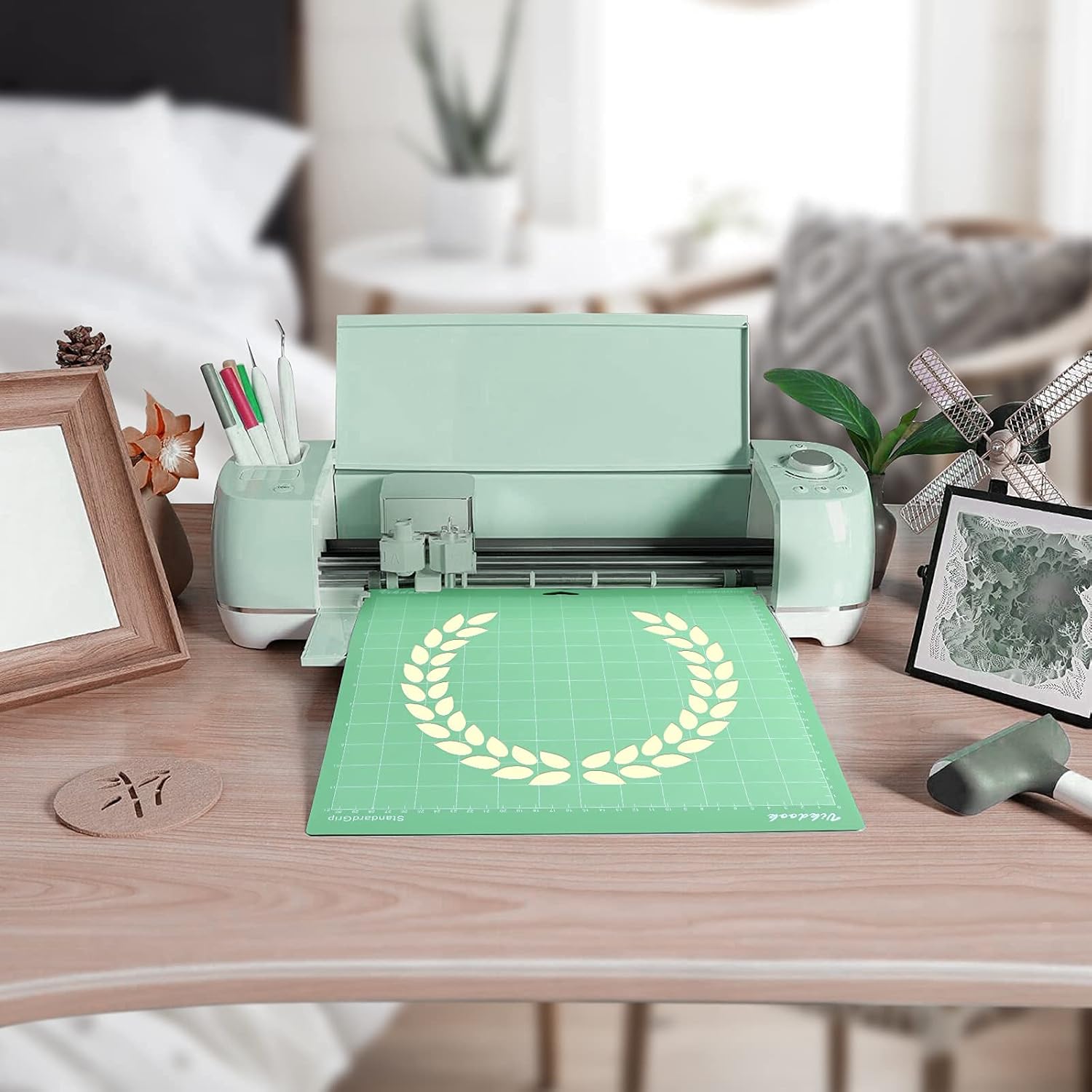 Tapete de corte para máquina Cricut de 12 x 12 pulgadas, paquete de alfombrillas adhesivas de agarre variado de color azul, agarre ligero, verde,