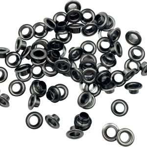 Ojales de identificación con ojales de 0.157in para núcleos de cuentas, ropa, cuero, lona 200 juegos (negro pistola) A1108 Ojales de identificación con ojales de 0.157in para núcleos de cuentas, ropa, cuero, lona 200 juegos (negro pistola) A1108