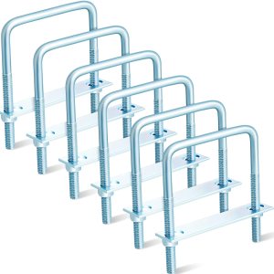 Zonon 6 juegos de pernos cuadrados en U de 38 x 4 x 5 pulgadas con tuercas y placas de marco, suministros industriales y científicos chapados en Zonon 6 juegos de pernos cuadrados en U de 38 x 4 x 5 pulgadas con tuercas y placas de marco, suministros industriales y científicos chapados en