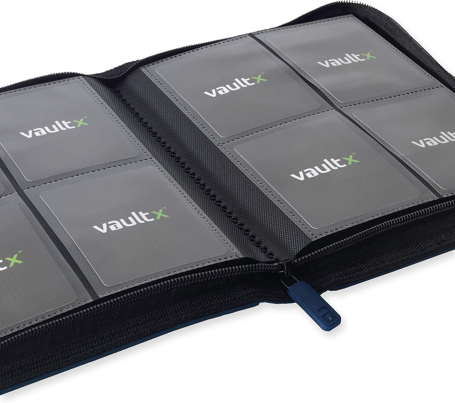Vault X Premium eXo-Tec – Carpeta con cremallera para archivar y organizar hasta 160 tarjetas de presentación o coleccionables – 20 páginas con 4