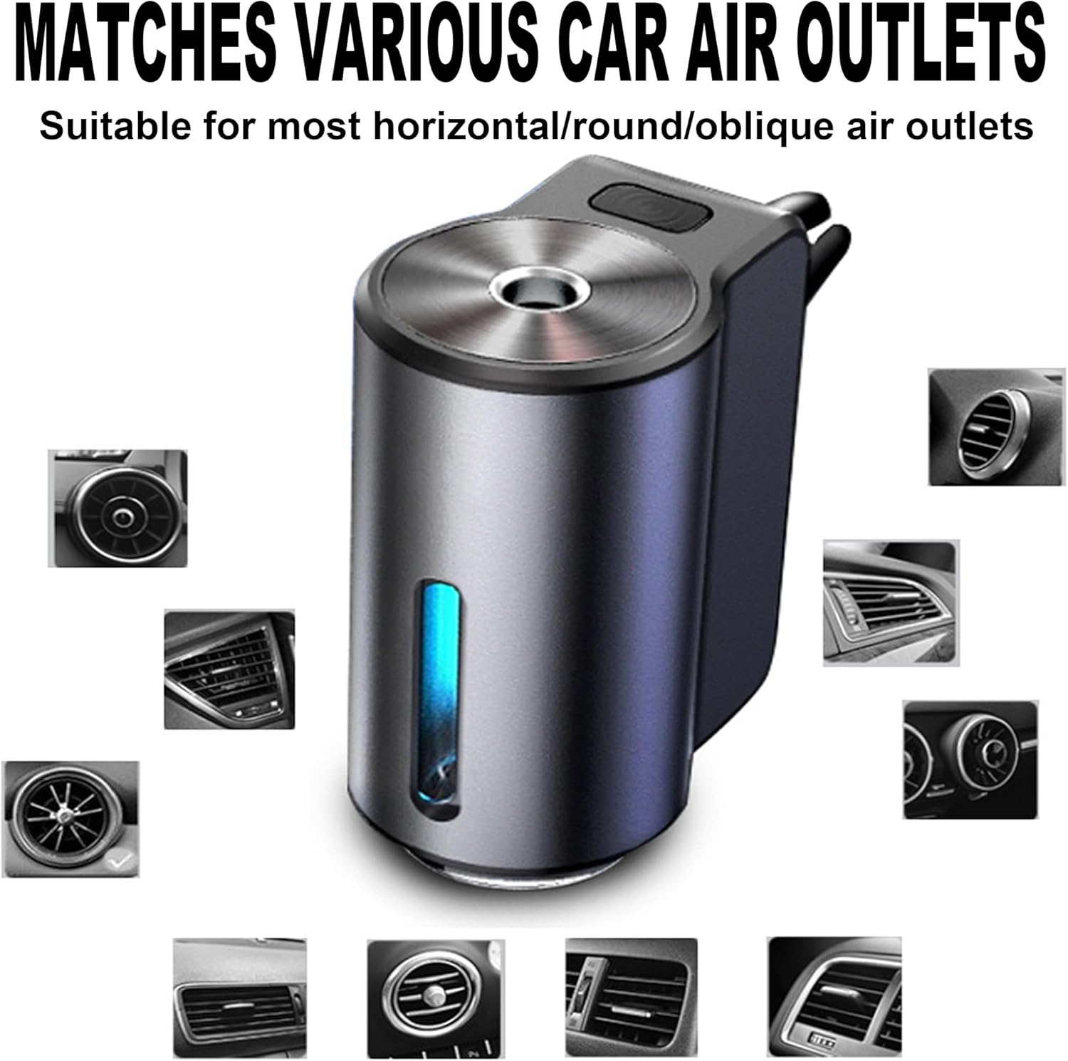Ambientador inteligente para automóvil, difusor de ambientador de automóvil, difusor de aroma recargable para automóvil, 3 niveles de difusor