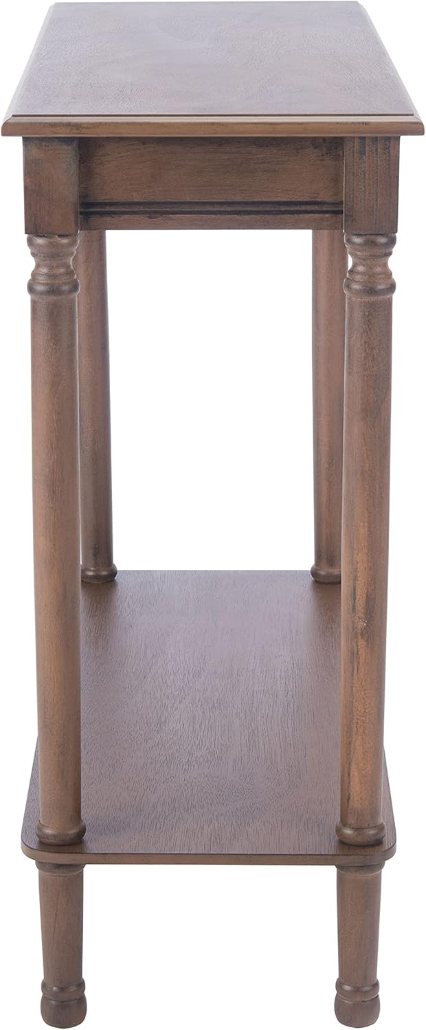 Safavieh Home Collection Tinsley – Mesa consola rectangular con estante inferior marrón