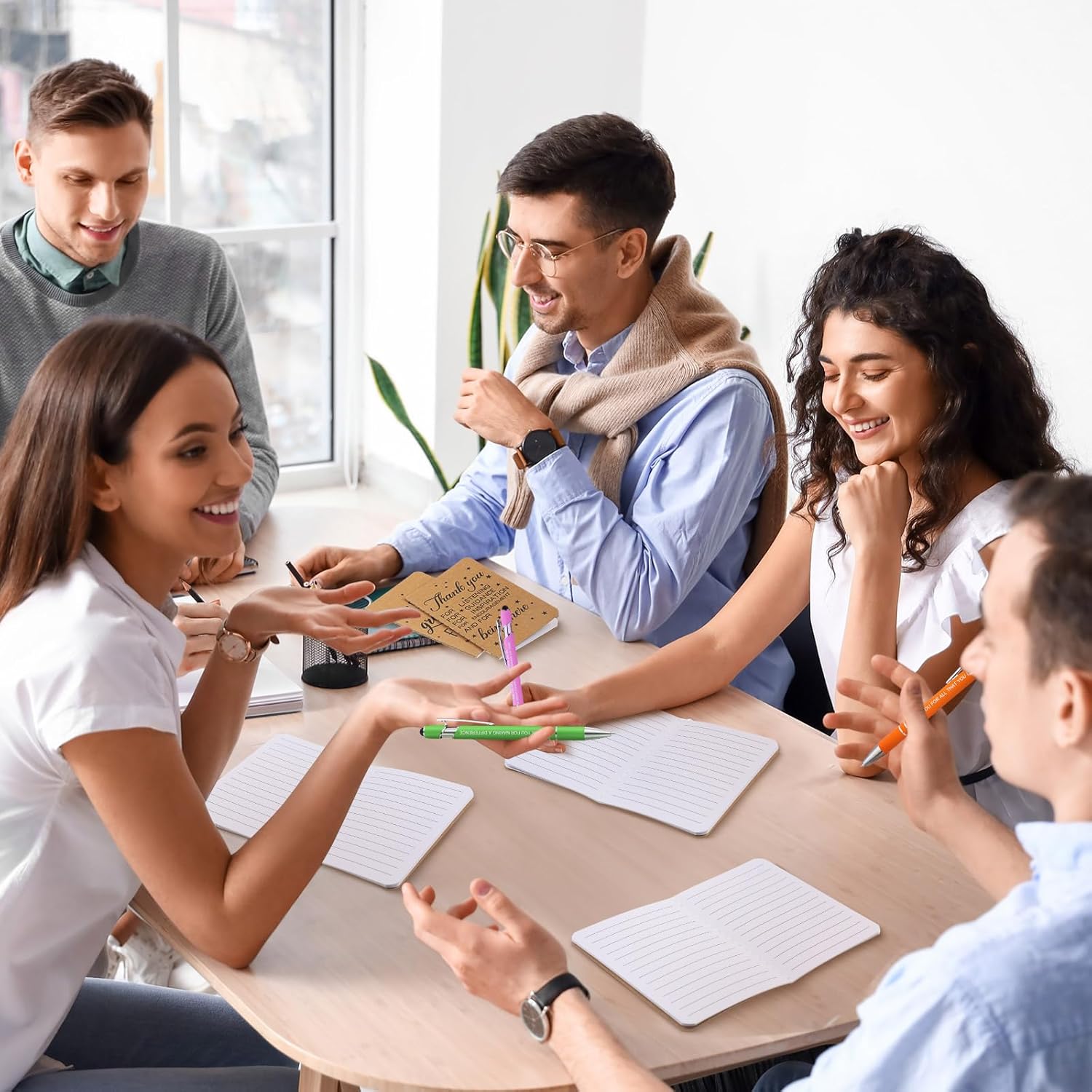 Teling Juego de 18 regalos de agradecimiento a los empleados, cuadernos de agradecimiento a granel, bolígrafos y bolsa de organza, regalos