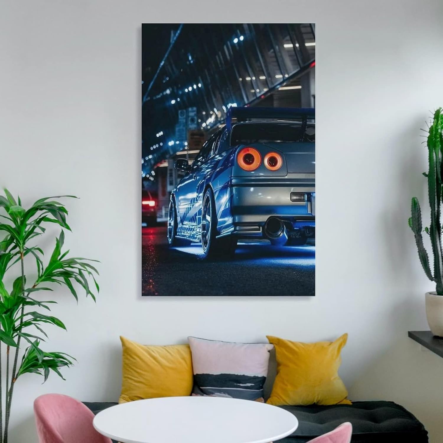 Jdm Art – Póster de automóvil japonés azul, lienzo para pared, decoración familiar moderna, 08 x 12 pulgadas (7.9 x 11.8 in)