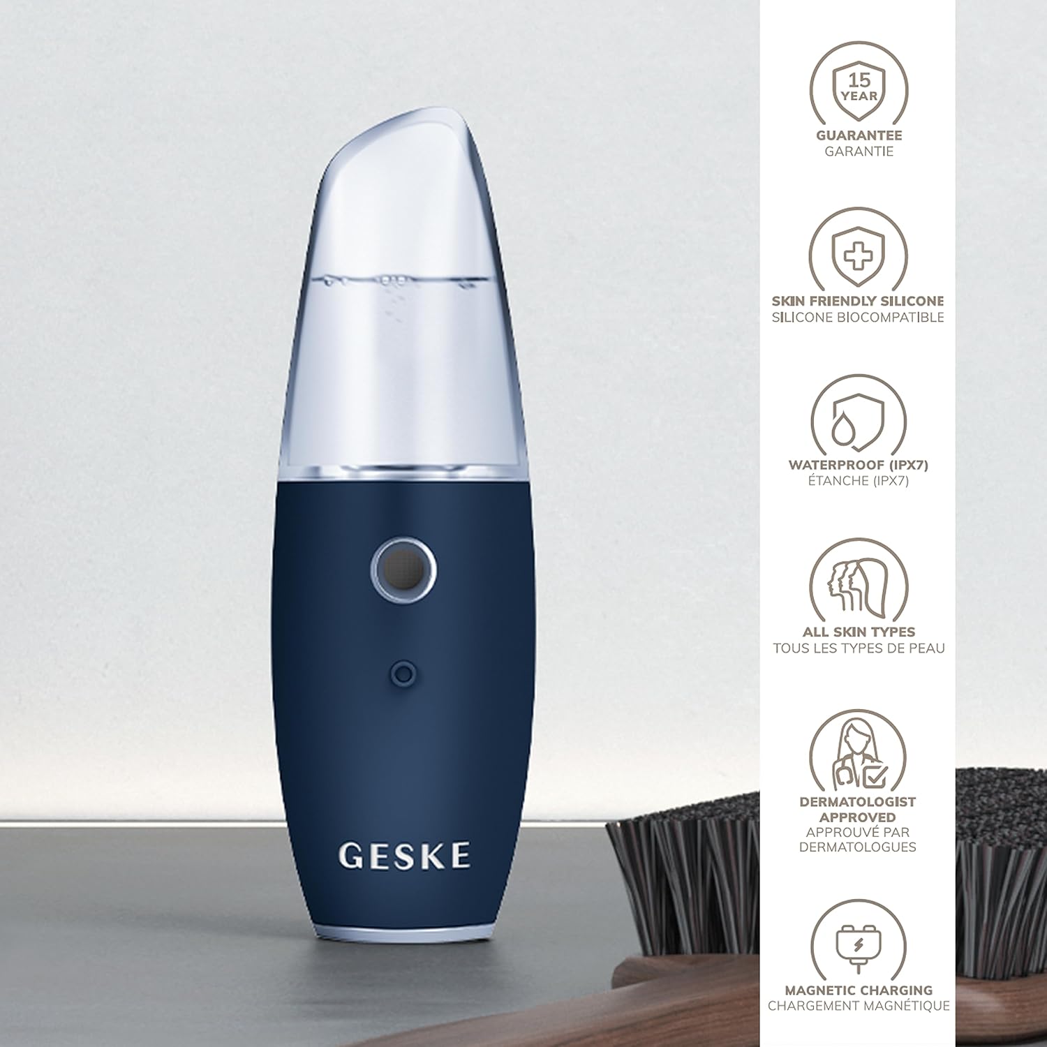 GESKE SmartAppGuided – Refrescante de hidratación facial  4 en 1  Atomizador de agua  Máquina de pulverización hidratante  Rociador facial