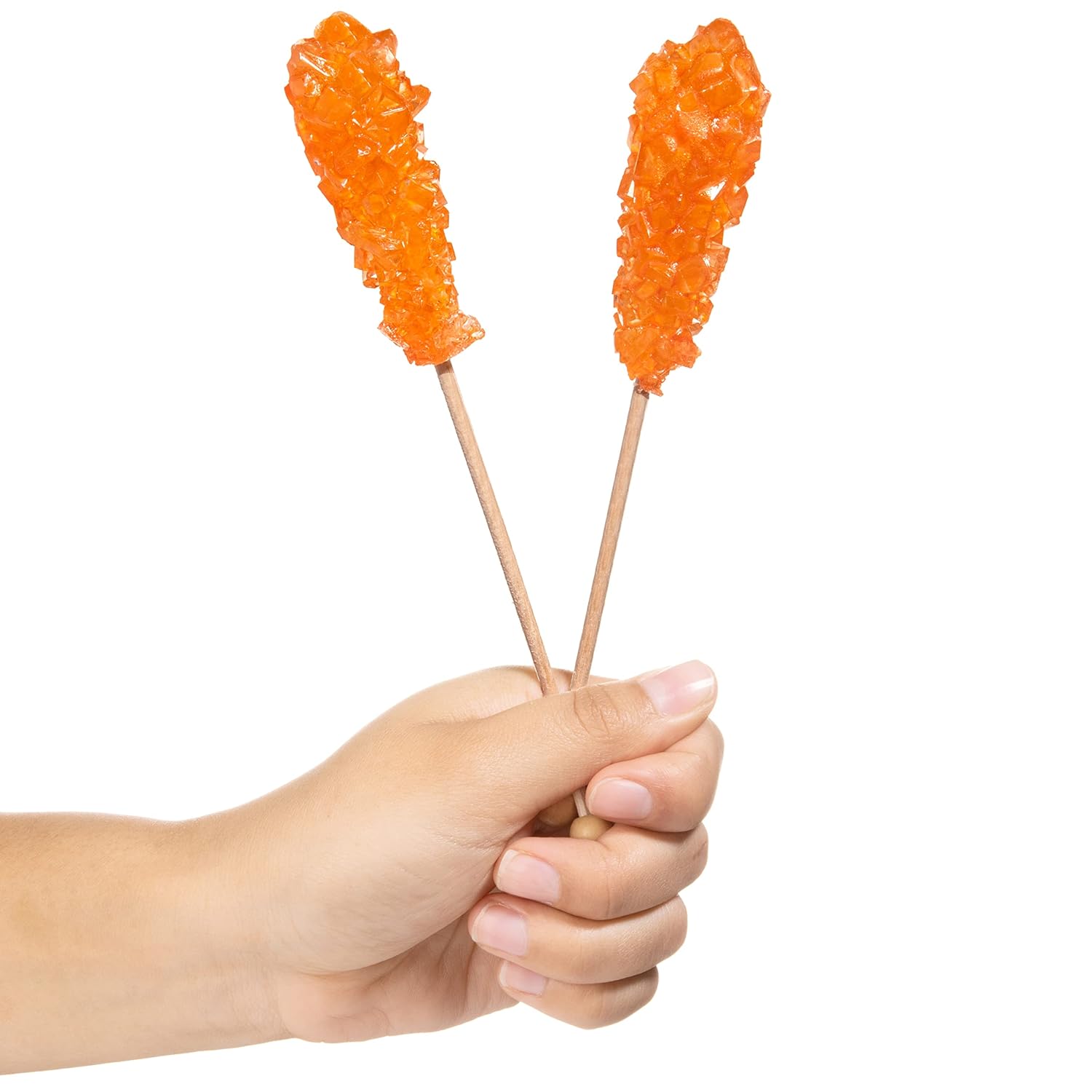 Candy Envy – 36 unidades Orange Cafe Sugar Sticks Rock Candy – Envueltos individualmente – Sabor a naranja