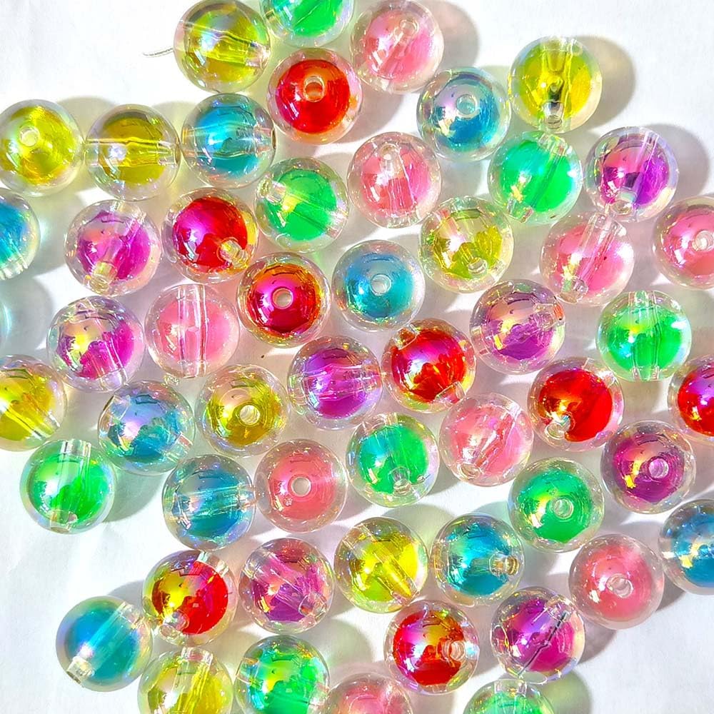 Mixto Lots Brillante AB Color Acrílico Dulce Bead DIY Beading Hairband Pulseras Collar Artesanía Embelishment (colores mezclados, dulces)