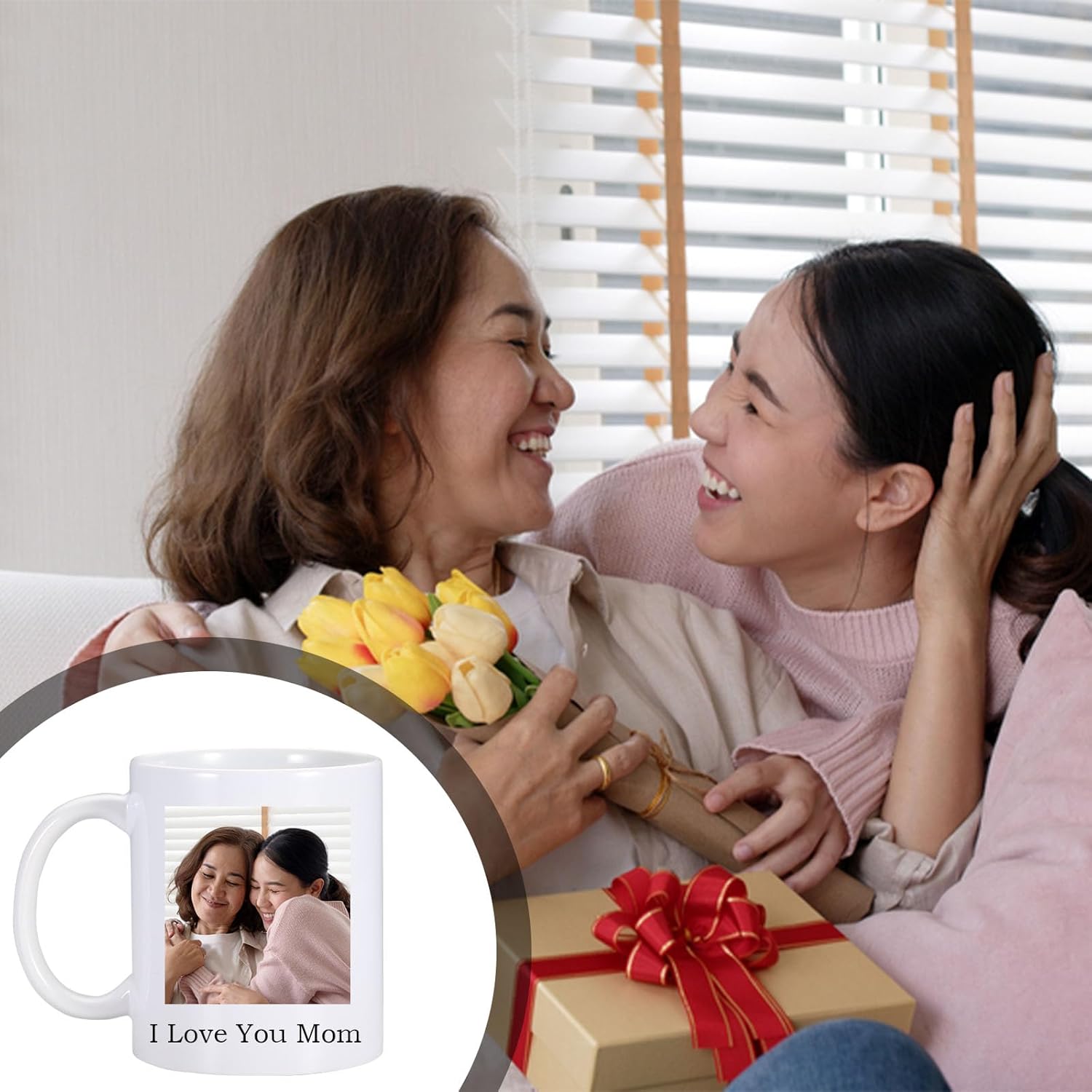 Taza de café personalizada, taza de cerámica personalizada con texto fotográfico y logotipo, taza de té personalizada de 11 onzas para hombres y