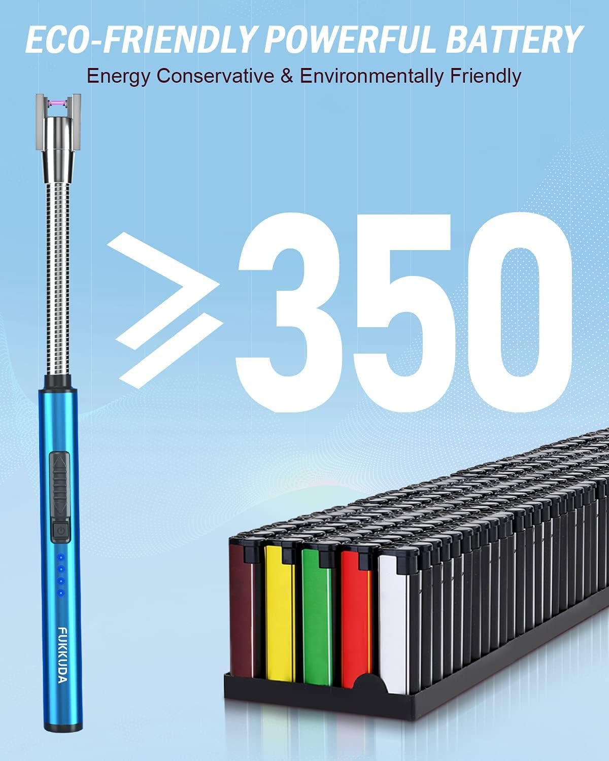 Encendedor de velas eléctrico, de arco, con batería de plasma recargable USB, sin flama y resistente al viento, con interruptor doble de seguridad