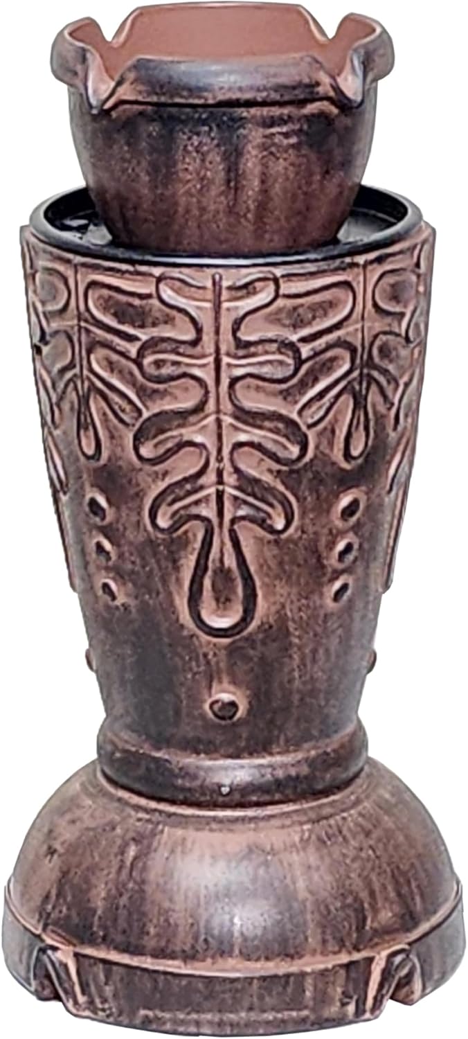Bernini Trapani – Fuente de agua inalámbrica de 8 boquillas, fuente de agua a pilas con doble estilo para jardín, patio, porche y hogar, fuente de