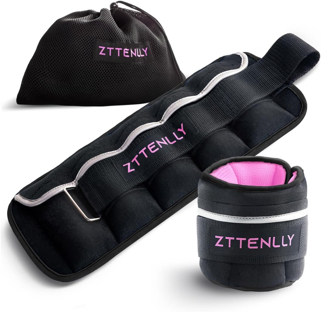 Par de pesas ajustables de tobillo de 510151820 libras con bolsa de transporte para mujeres, hombres y niños, para correr, caminar, entrenamiento de