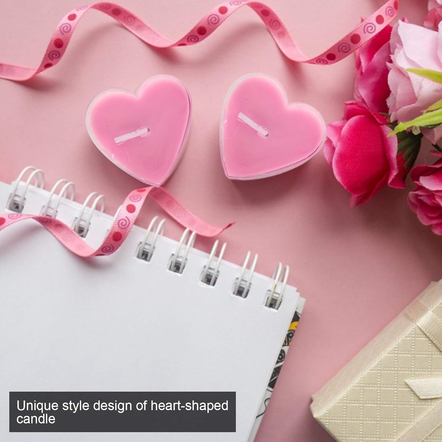 Velas en forma de corazón, adornos de velas de corazón, decoración de cumpleaños, velas creativas, cena romántica, mini faroles de cielo con