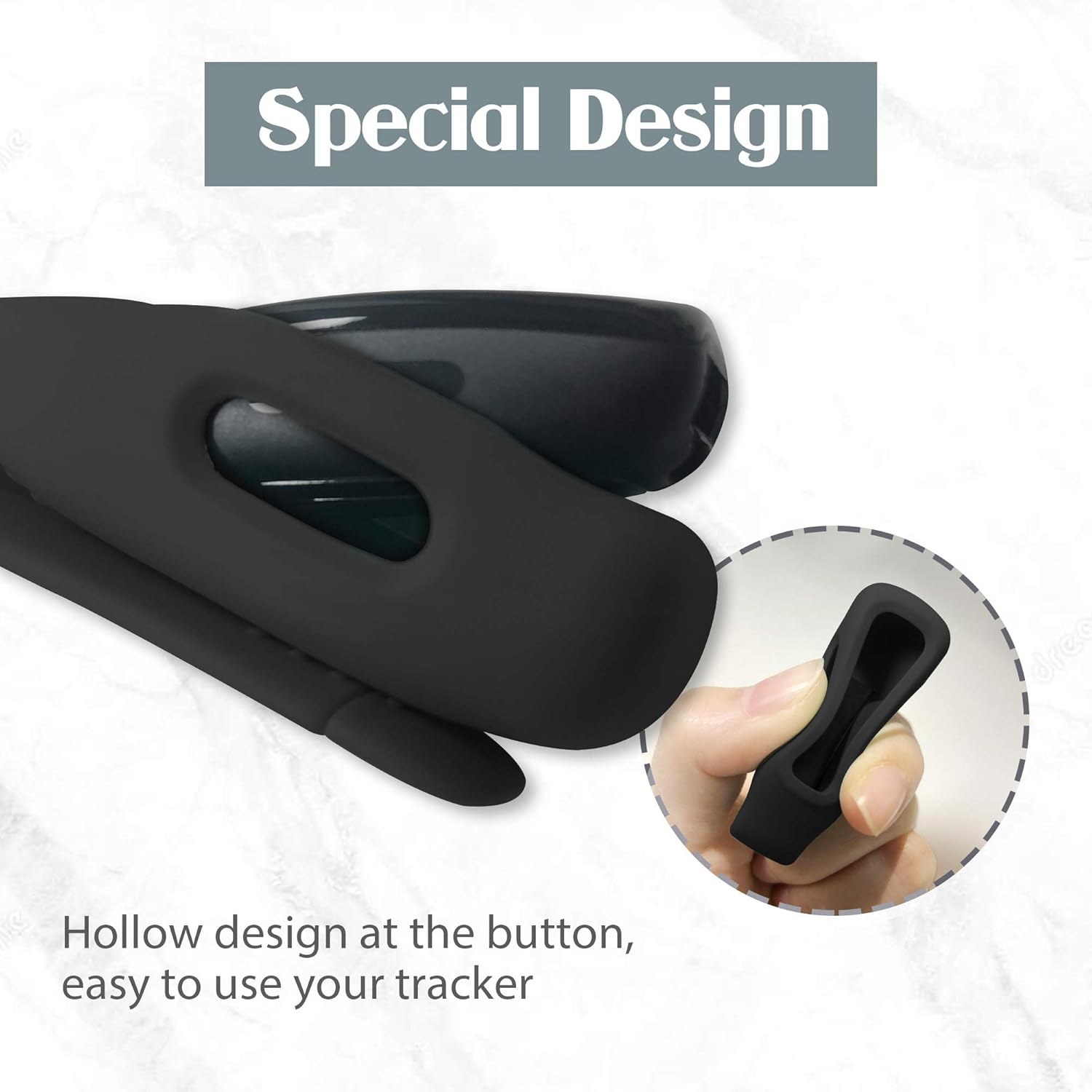 HSWAI Paquete de 3 clips de repuesto para Fitbit Inspire 2Fitbit Inspire 3, clip de silicona suave y cómodo de protección de 360, accesorio