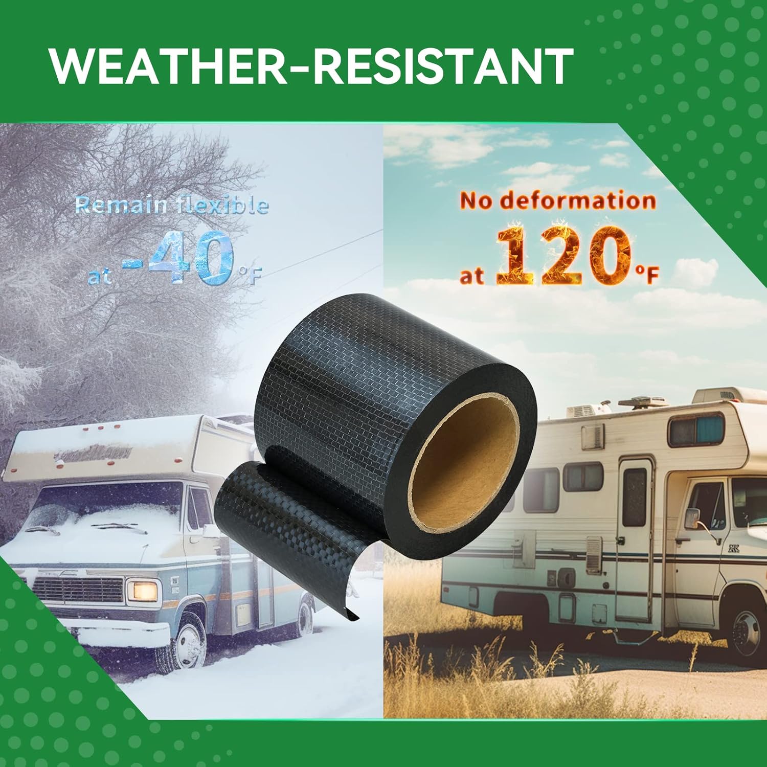 RVINGPRO Cinta para debajo del vientre de RV de 4 x 50 pies, material para debajo del vientre, adhesivo de sellado permanente impermeable para