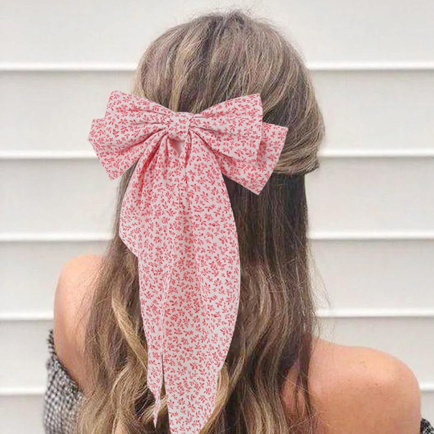 Pinza para el cabello con lazo para mujer, pinza de satén vintage, pasador de pelo de cola larga, accesorios para el cabello para mujer, horquilla