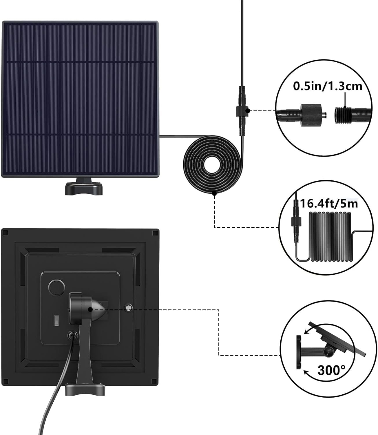 Lámpara solar para exteriores, lámpara colgante con energía solar, cable de 16 pies, temporizador de iluminación del atardecer al amanecer, control
