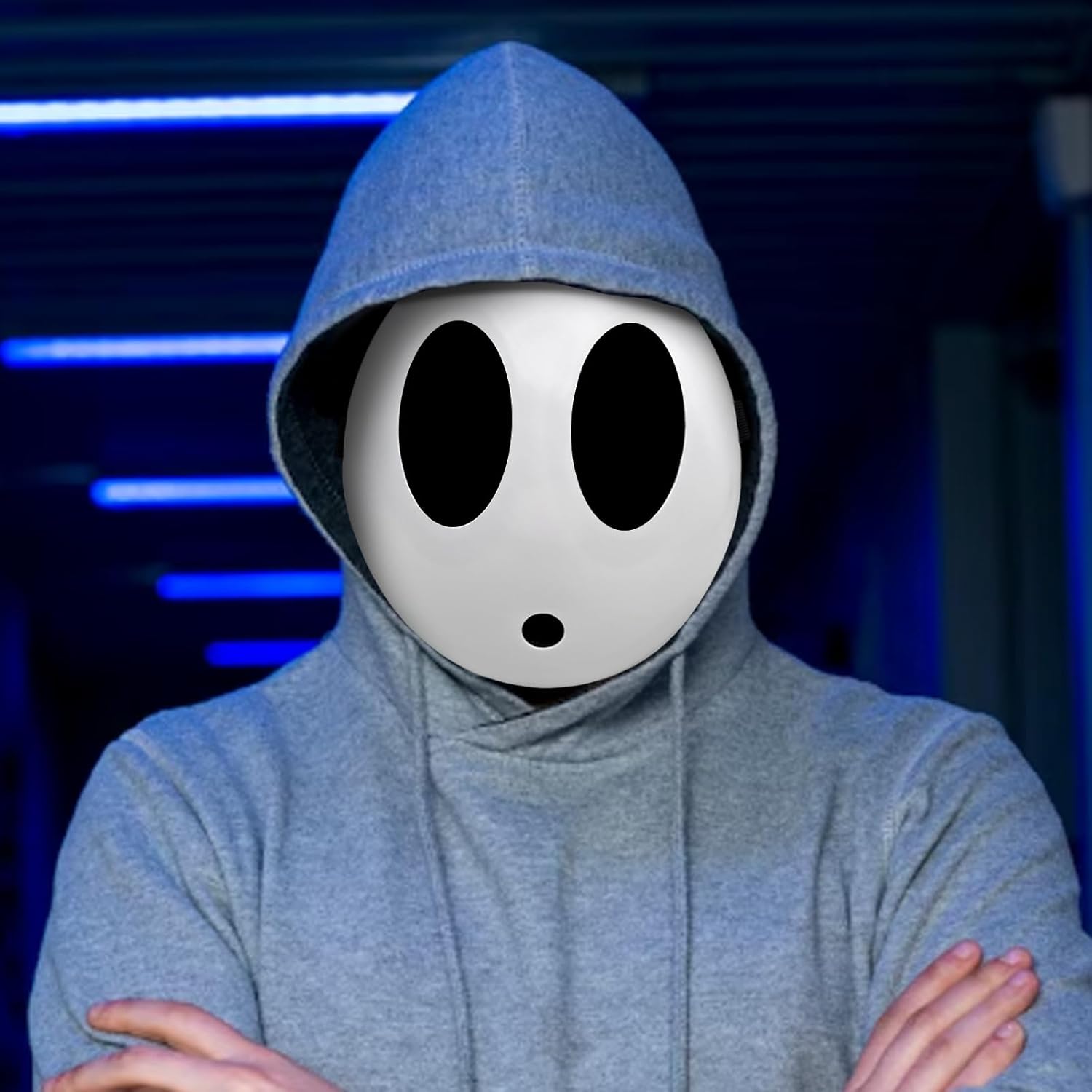 Máscara de chico tímido, máscara de anime blanca, máscara de Halloween, máscara divertida para disfraz de Halloween, accesorios de cosplay