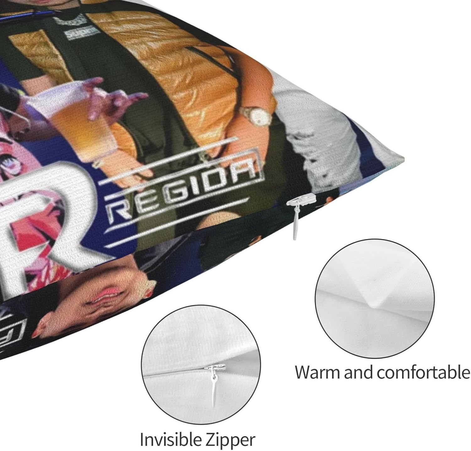 OBLUE Fuerza Singer Regida Band – Fundas de almohada de 20 x 30 pulgadas, funda de almohada para exteriores para decoración de sofá