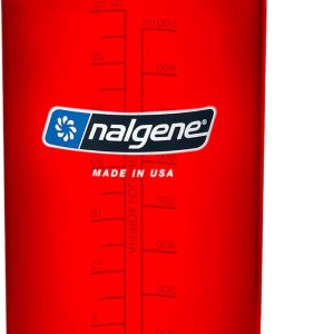 Nalgene Sustain Botella de agua Tritan sin BPA hecha con material derivado del 50 % de residuos de plástico, 946 ml, boca ancha, color rojo Nalgene Sustain Botella de agua Tritan sin BPA hecha con material derivado del 50 % de residuos de plástico, 946 ml, boca ancha, color rojo