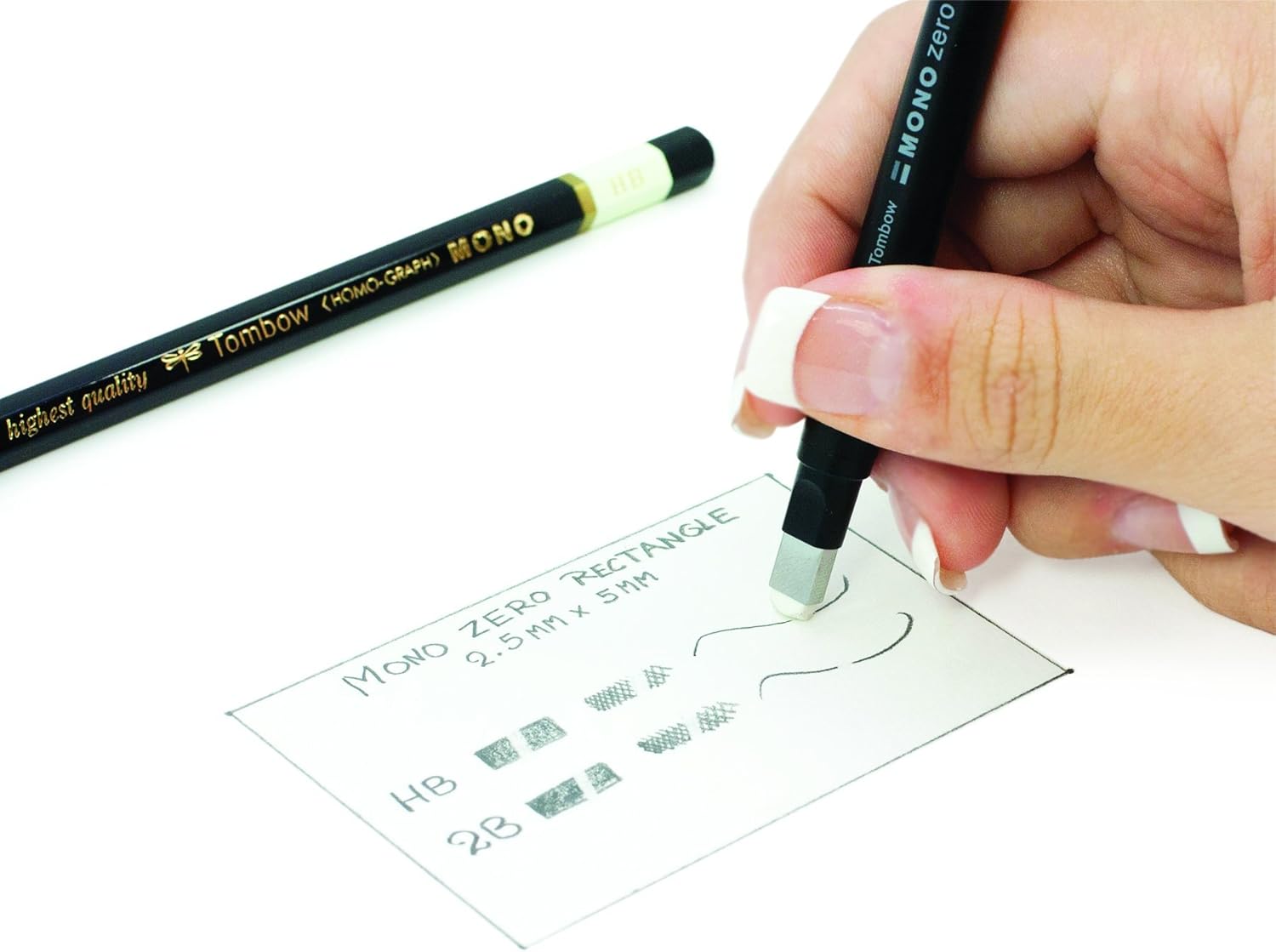 Tombow Recambio de borrador mono cero, rectángulo de 0.098 in, paquete de 2