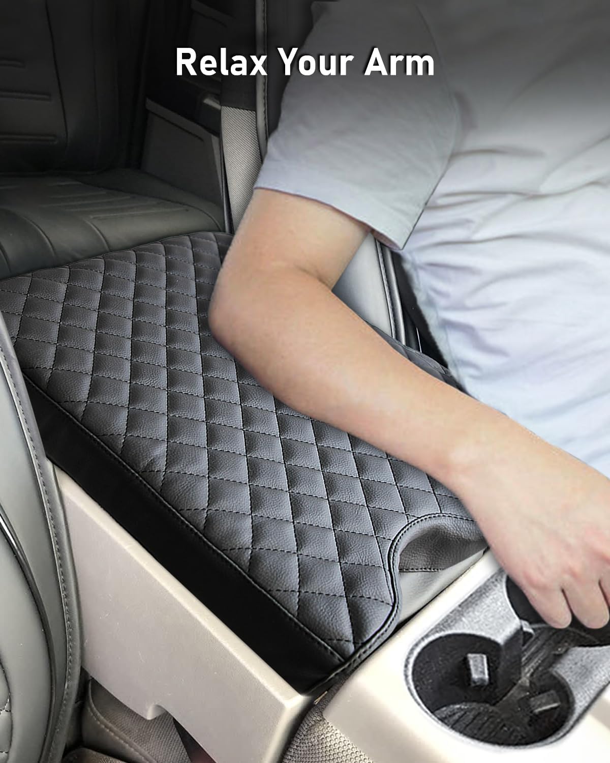 BELINOUS Funda de consola central compatible con Ford F150 2015-2023, F250 F350 F450 F550 2015-2023 con asiento de salto 402040, protector de cojín