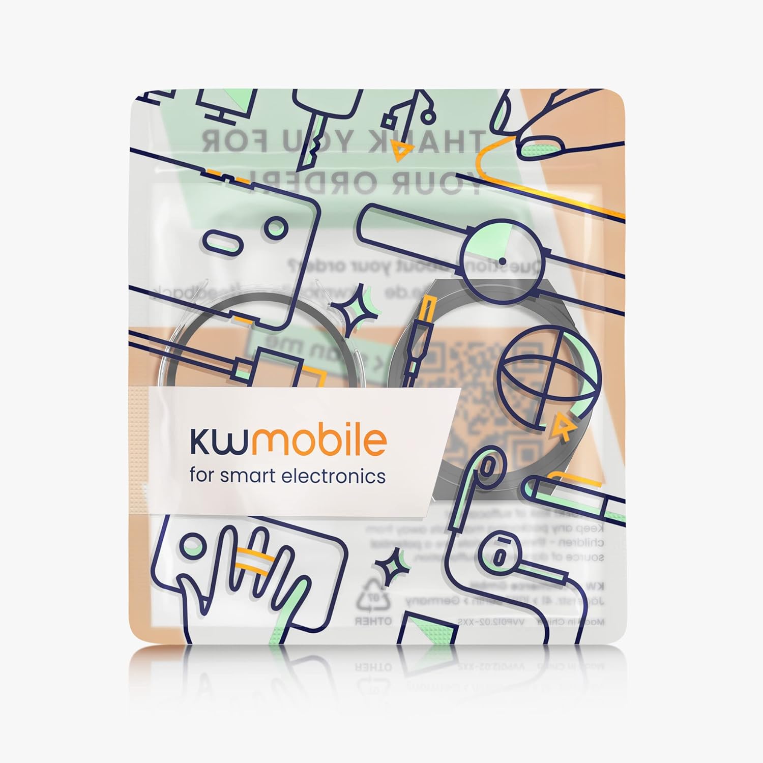 kwmobile Funda compatible con Huawei Watch GT3 Pro (1.811 in) Fundas – 2 x vidrio templado con marco de plástico – NegroTransparente