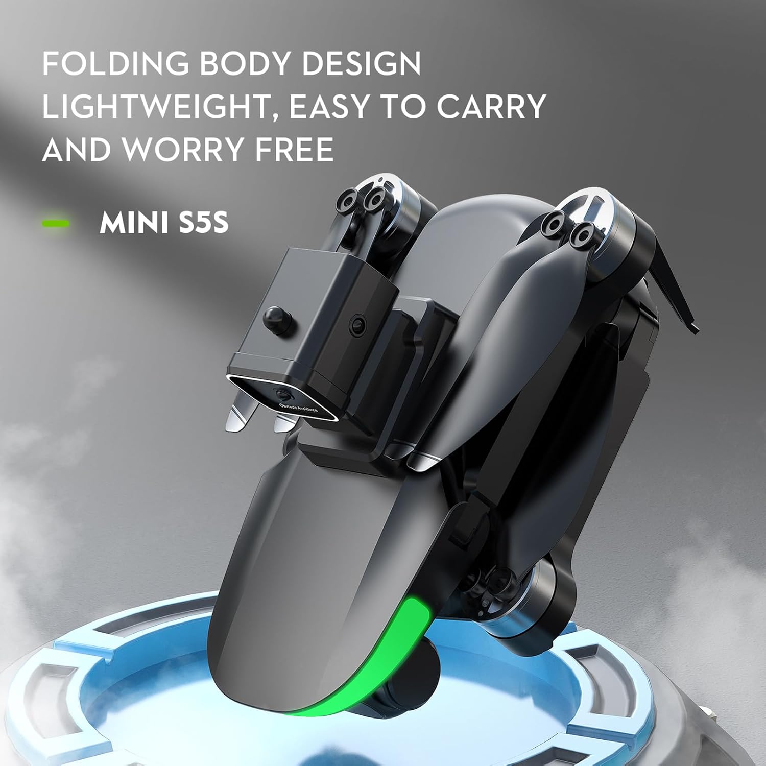 Dron con cámara gran angular para adultos y niños, 4K HD plegable control remoto Quadcopter Drone Altitude Hold Juguetes de control remoto regalos