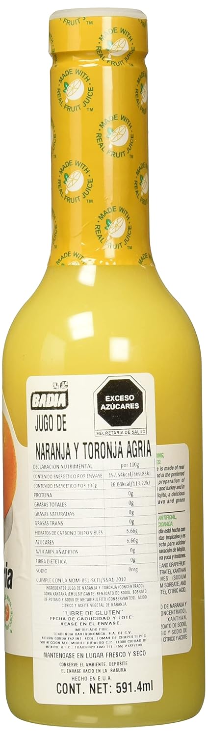 Badia Orange Bitter – Naranja Agria, 20 onzas, amarillo (BA405) (paquete de 2)