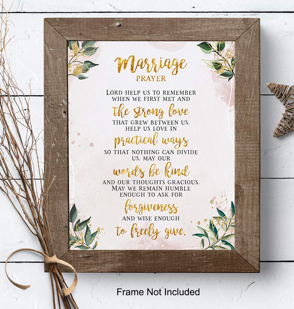 Marriage Quote – Love Wall Decor, Wall Art, Romantic Decorations – 8×10 Poster Print – Anniversary Gift, Wedding or Engagement Gift for Couples,