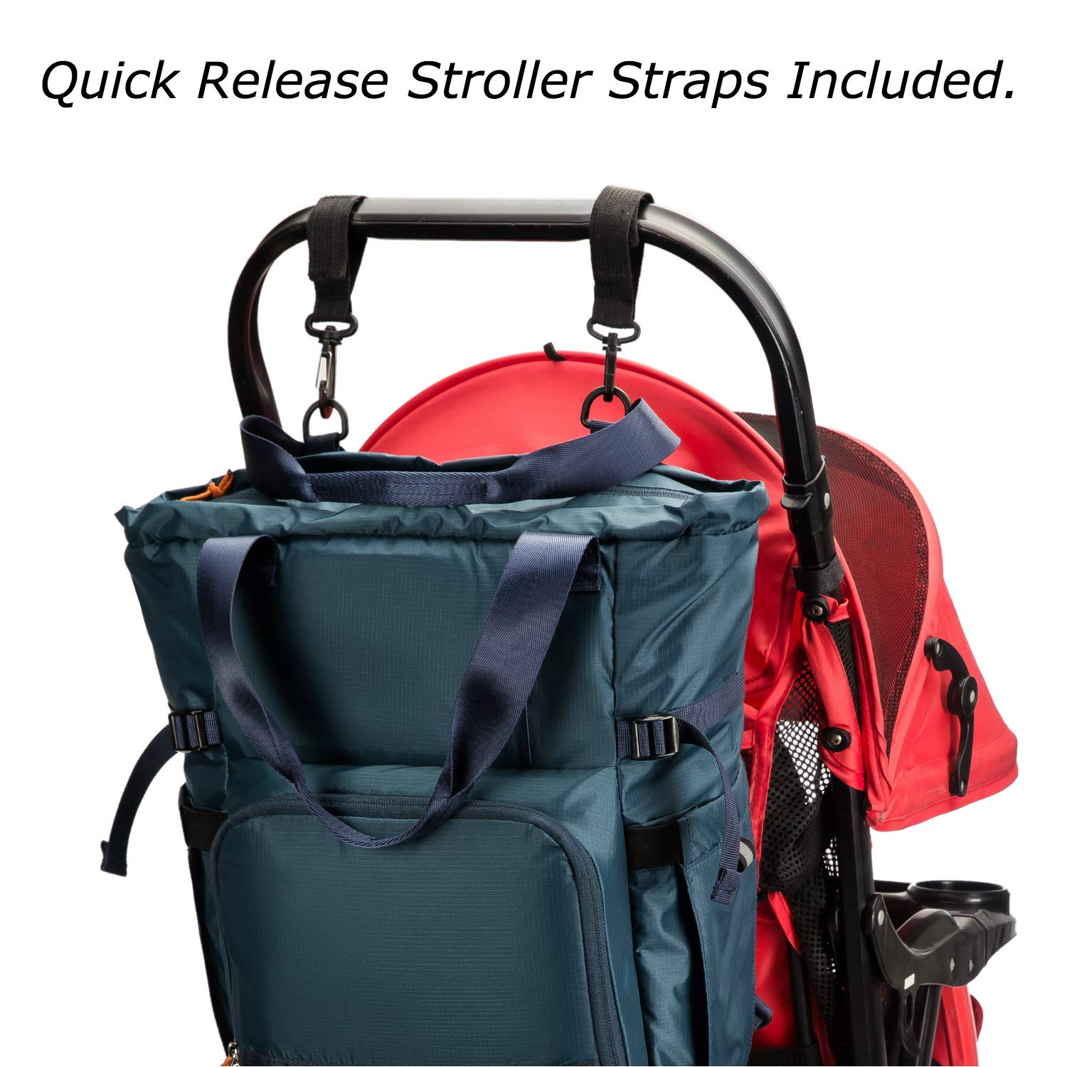 Perilogics Mochila para pañales para bebé, gran capacidad de 25 litros, 18.5 onzas, ultra ligera, deportiva, convertible, multifuncional, bolsa de