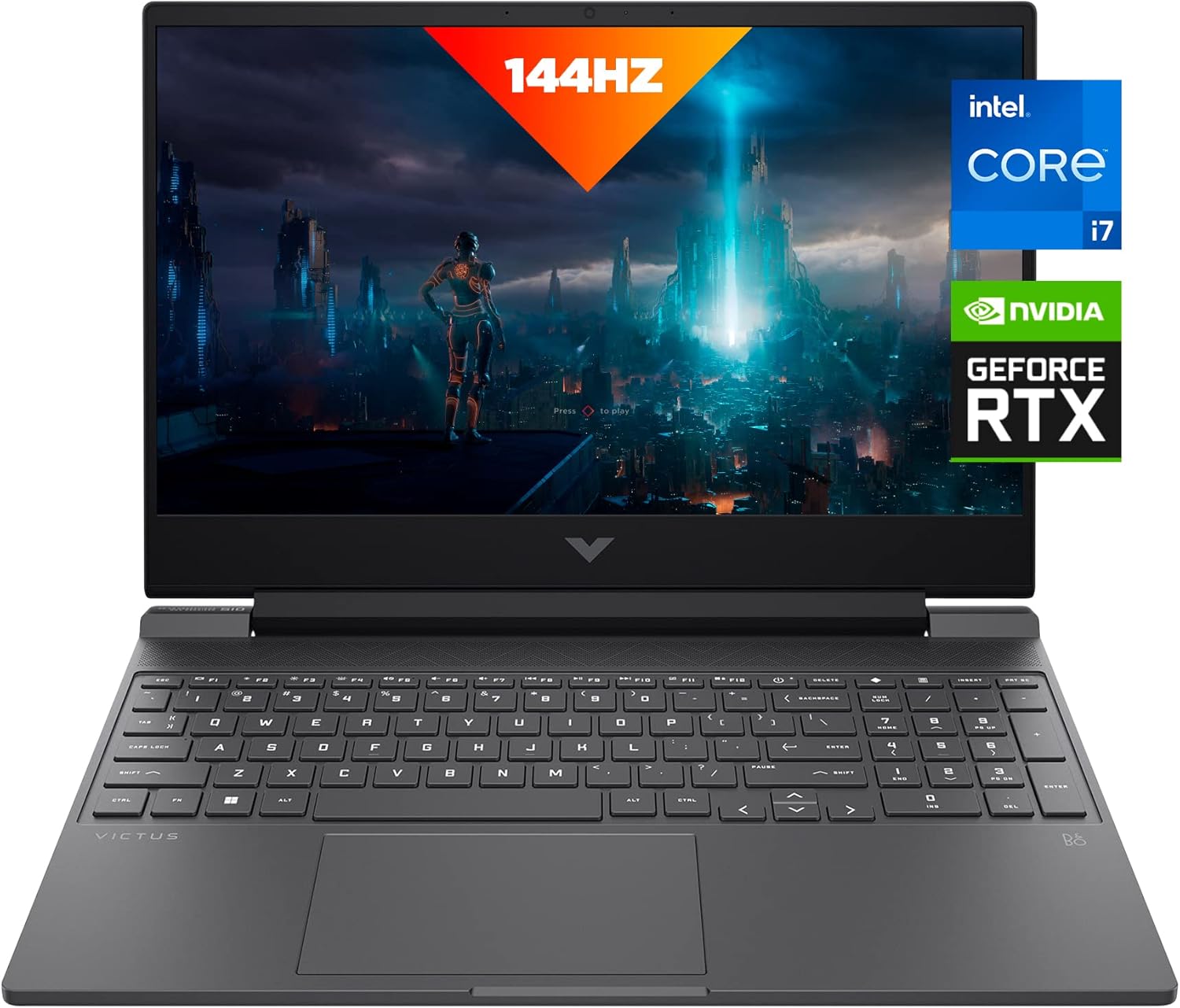 Portátil Victus 15, pantalla FHD IPS de 144 Hz, tiempo de respuesta de 9 ms, Intel Core i7-13700H, 16 GB RAM, SSD de 512 GB, GPU NVIDIA GeForce RTX