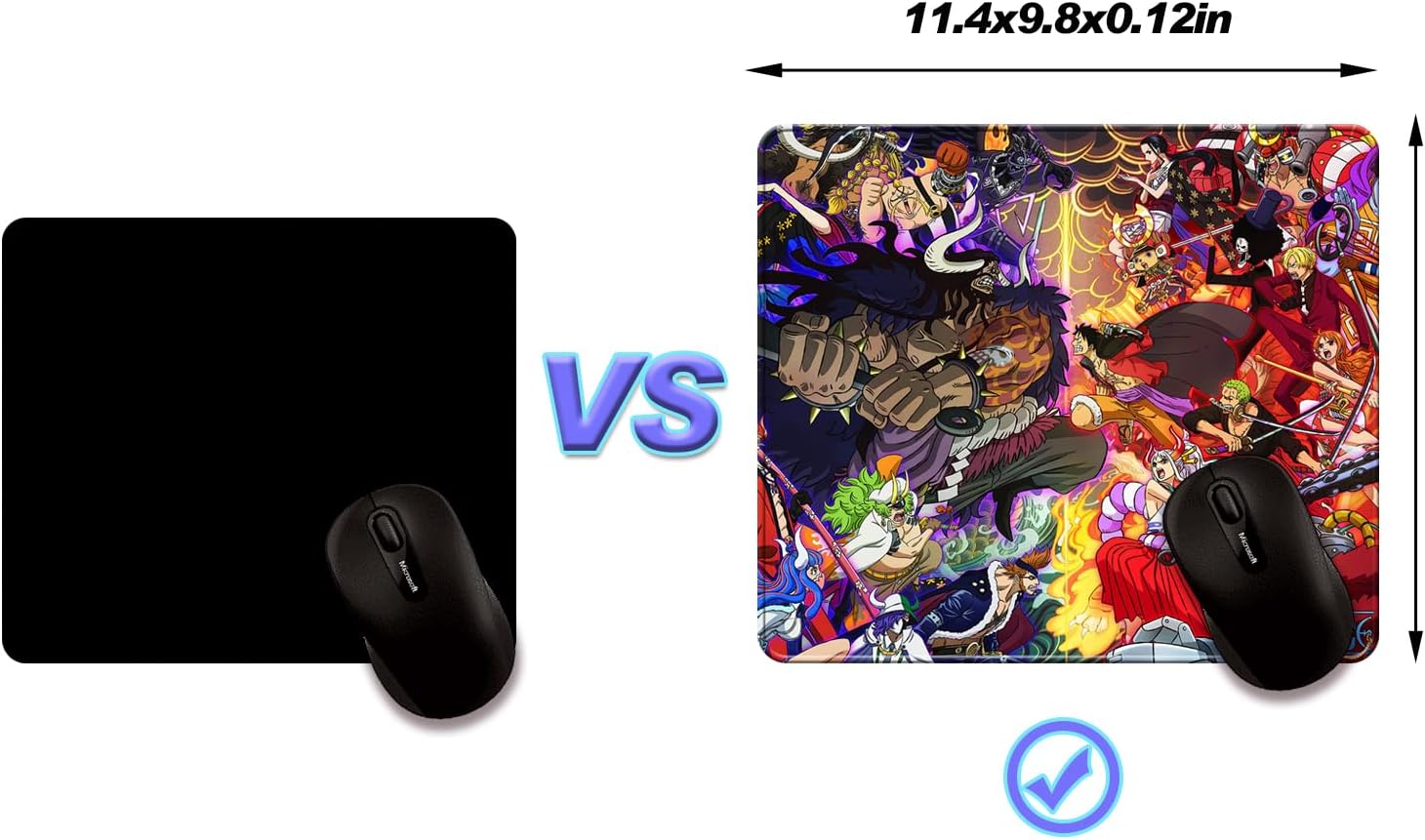 Alfombrilla de mouse de anime, alfombrilla de mouse pequeña para juegos y oficina en casa, base de goma antideslizante con bordes cosidos,
