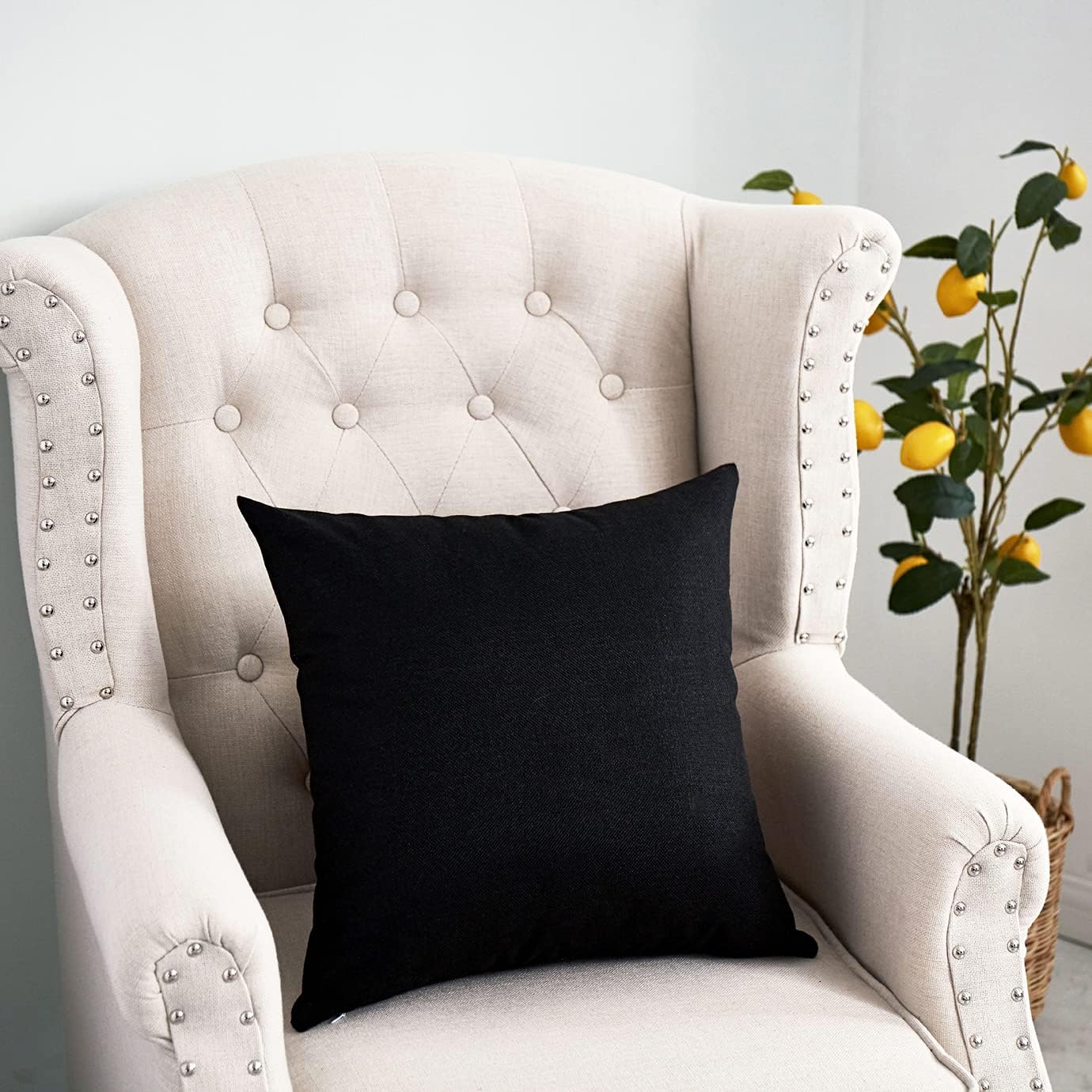 Sincere – Cojín de asiento cuadrado a juego, cojín de sofá de interiores para decoración de sofás, incluye inserto, 18 pulgadas x 18 pulgadas