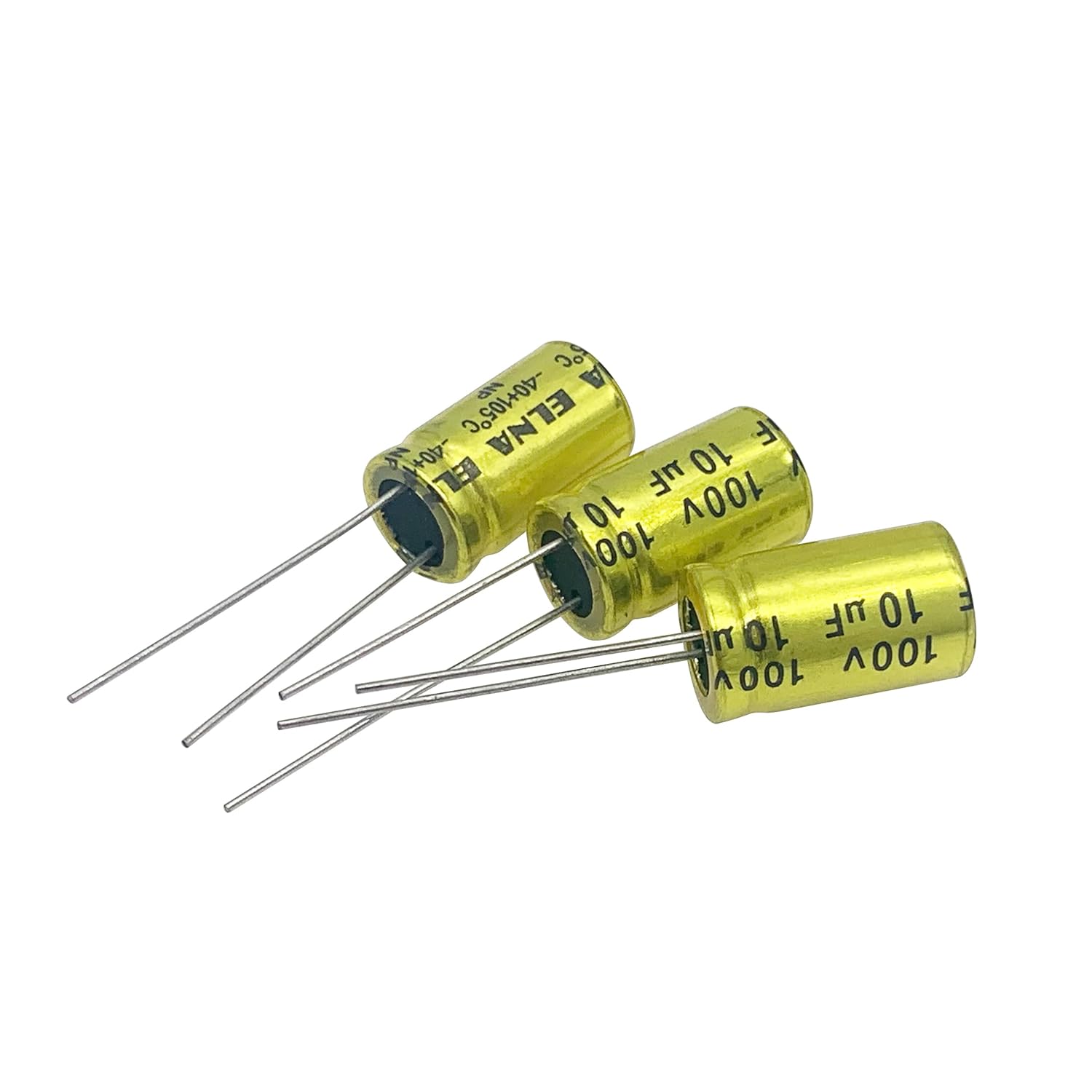 10 unids 10uf 100V condensador electrolítico no polarizado 10x17mm (0.39×0.67in) condensador NP para audio tweeter condensador divisor de frecuencia