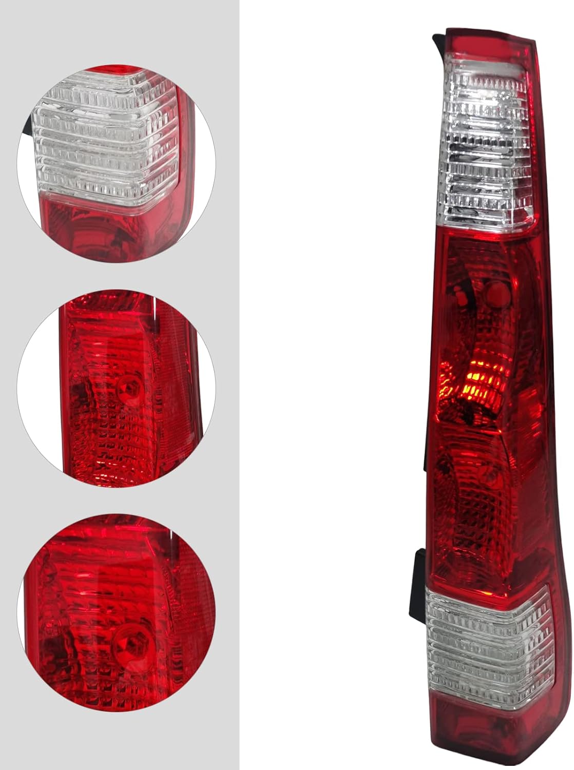 Fetcoi Conjunto de luz trasera, lámparas halógenas de freno compatibles con luz trasera Honda CRV 2005 2006, lado derecho del pasajero,
