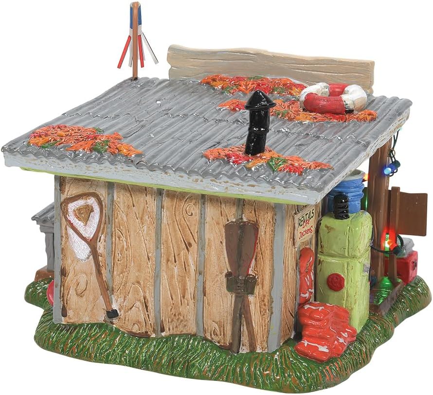 Department 56 Snow Village Xmas Vac Venta de la tienda de cebos Edificio ligero