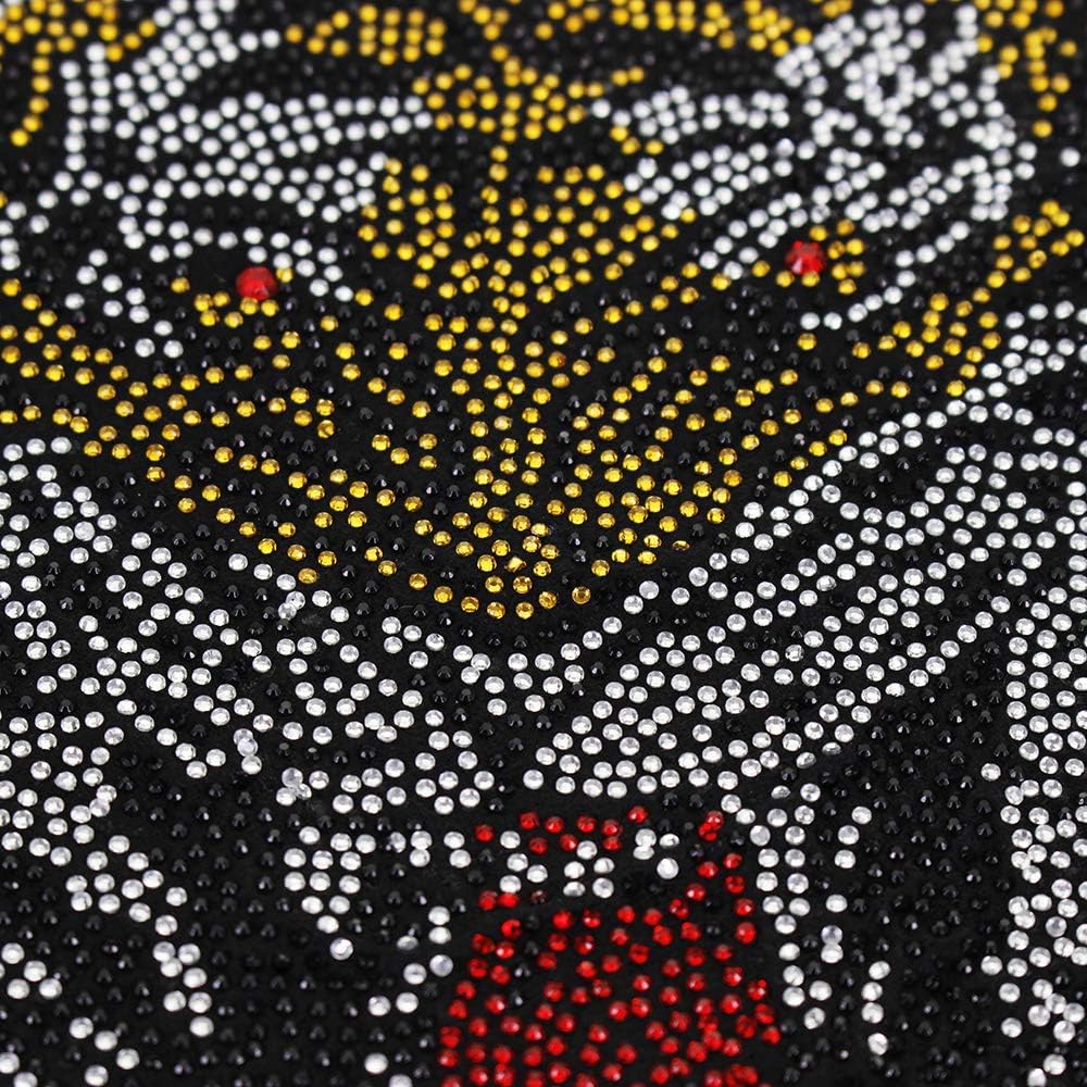 EMDOMO Tiger Rhinestones Hot Fix Applique hierro en parches de transferencia Scrapbooking DIY para camiseta vestido ropa accesorios TH1489