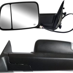 Espejos de remolque aptos para Dodge Ram 2009-2018 1500 2500 3500 Pickup Truck con calefacción de vidrio de descongelación con luces LED de señal de Espejos de remolque aptos para Dodge Ram 2009-2018 1500 2500 3500 Pickup Truck con calefacción de vidrio de descongelación con luces LED de señal de